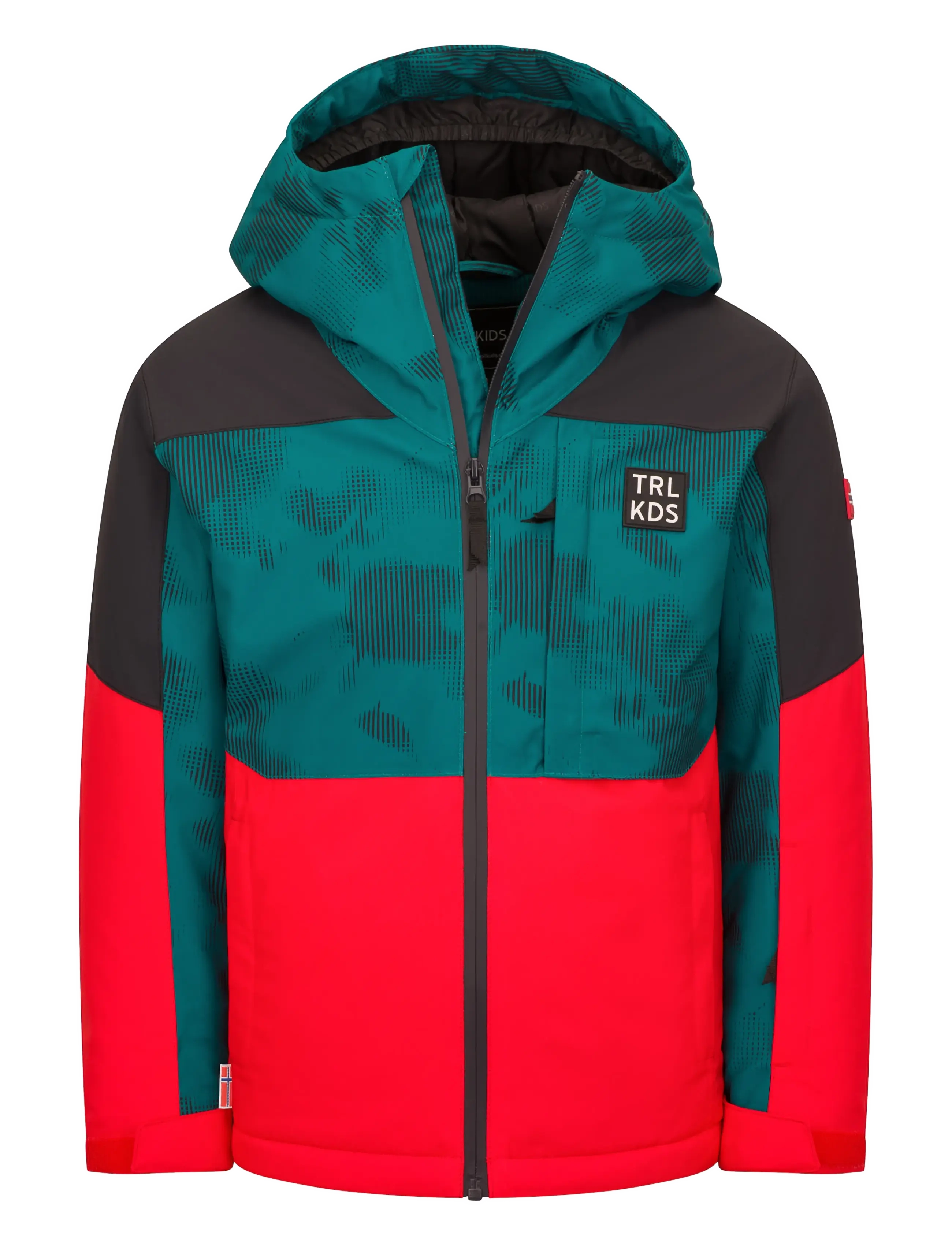 Troll Kids Kids Lifjell Jacket XT - Jackets - CHILI RED/DARK CYAN / red