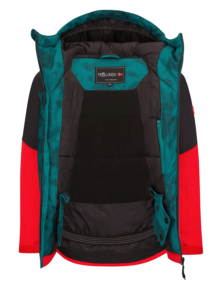 TrollKids - Kids Lifjell Jacket XT - chili red/dark cyan - 2