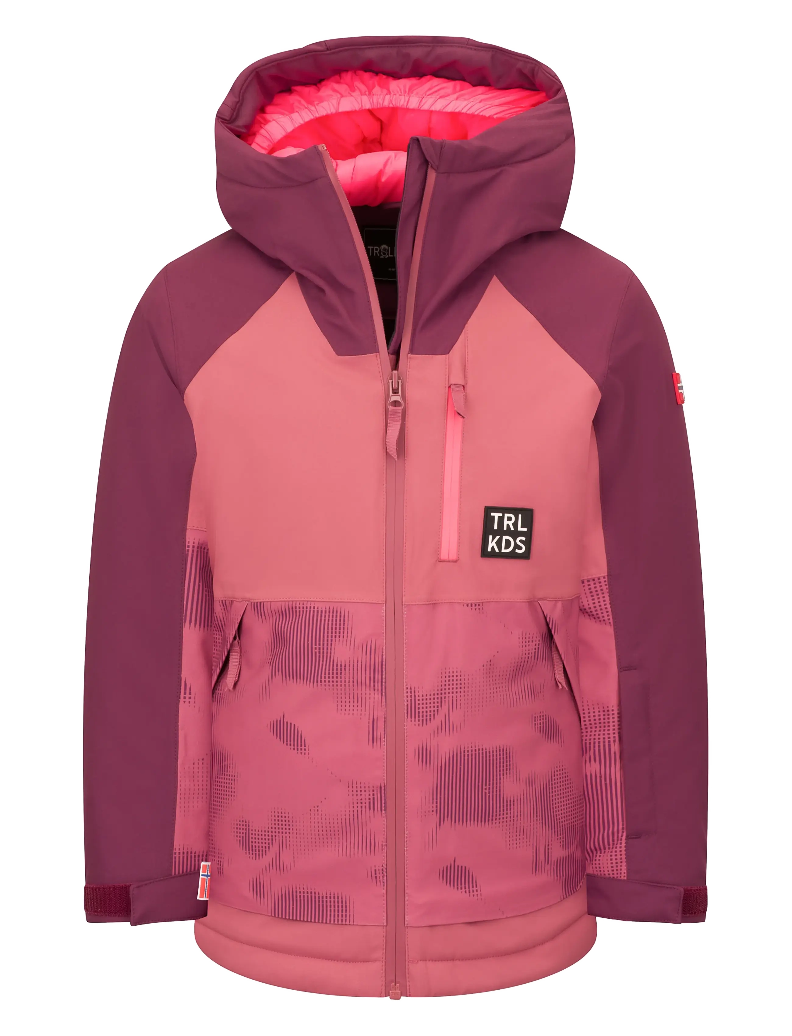 Troll Kids Girls Lifjell Jacket XT - Jackets - FROZEN BERRY/DEEP RUBY / burgundy