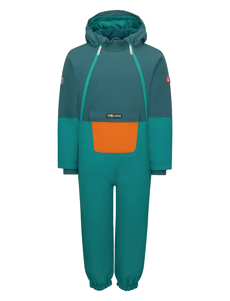 TrollKids - Kids Narvik Snowsuit - dark cyan/midnight petrol - 0