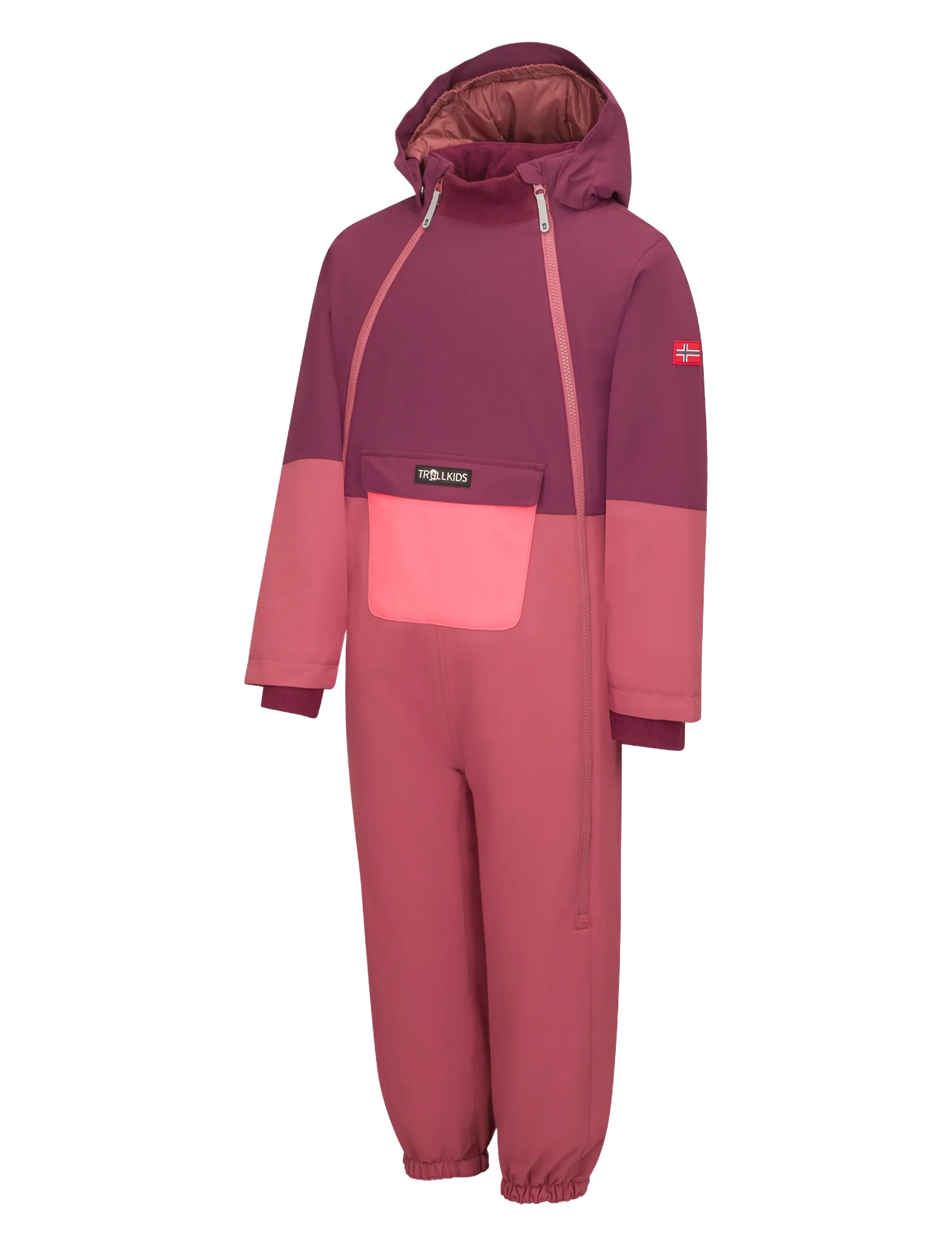 TrollKids - Kids Narvik Snowsuit - frozen berry/deep ruby - 2