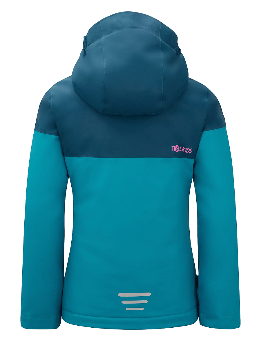 TrollKids - Girls Hallingdal Jacket - dark turquoise/madeira blue/light magenta - 1