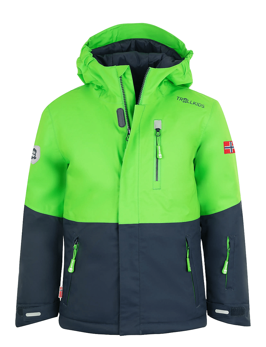 TrollKids - Kids Hallingdal Jacket - bright green/navy - 0