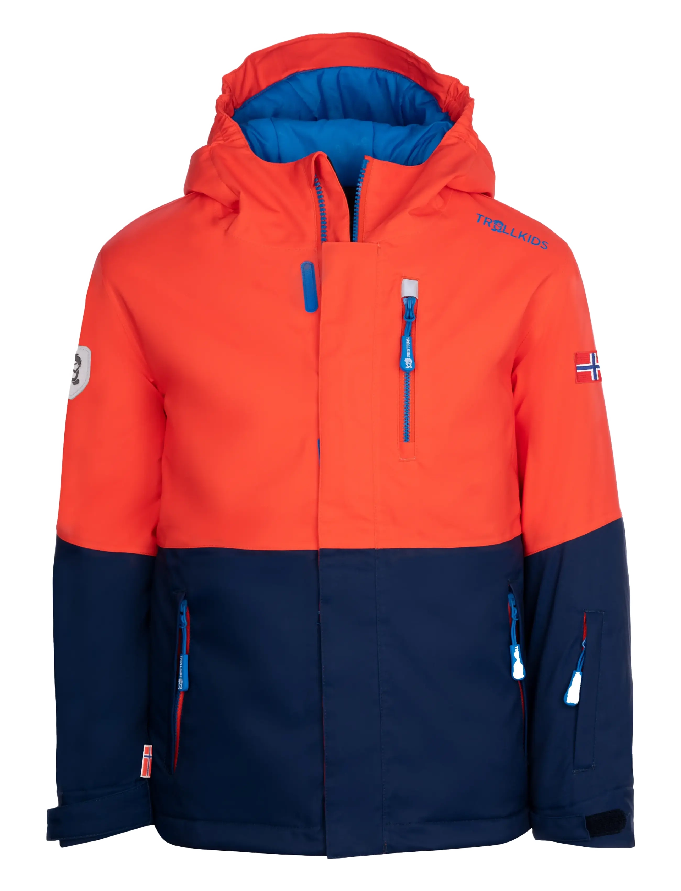 Troll Kids Kids Hallingdal Jacket - Jackets - FLAME ORANGE/NAVY / orange