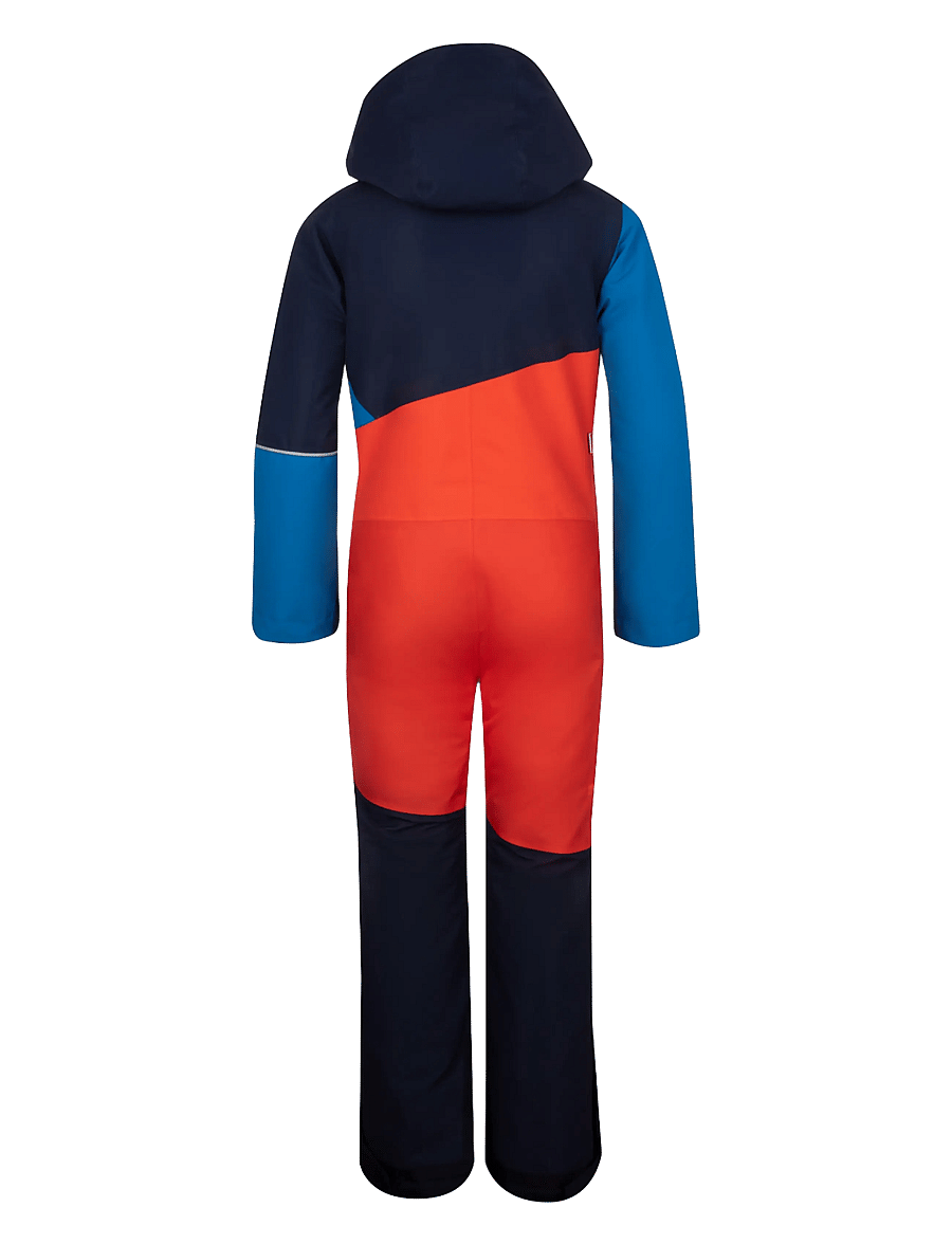 TrollKids - Kids Hallingdal Snowsuit - flame orange/medium blue/navy - 2