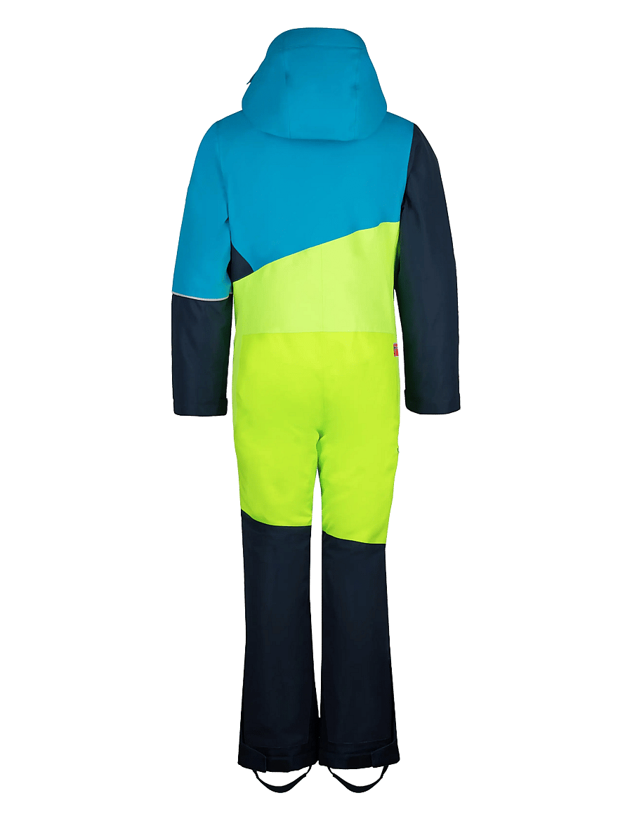 TrollKids - Kids Hallingdal Snowsuit - cool lime/vivid blue/night sky - 1
