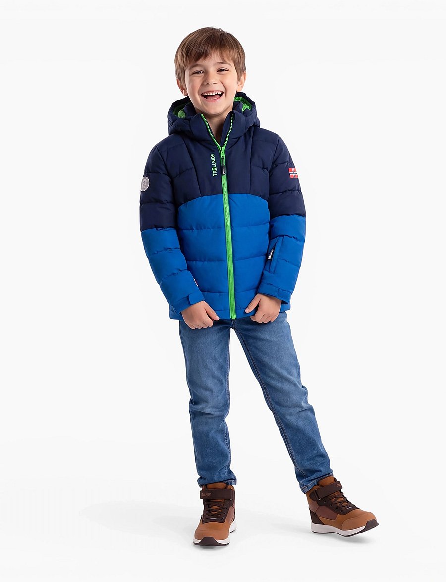 TrollKids - Kids Gryllefjord Jacket - navy/medium blue/bright green - 0