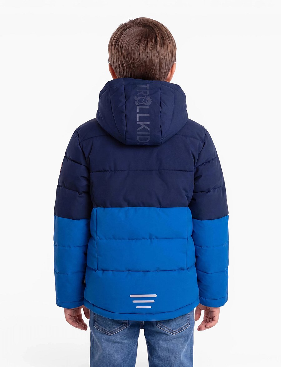 TrollKids - Kids Gryllefjord Jacket - navy/medium blue/bright green - 3