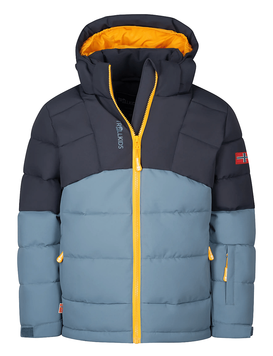 TrollKids - Kids Gryllefjord Jacket - black/steel blue/mango - 0