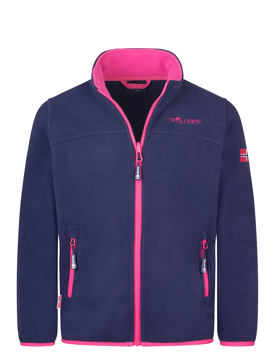 TrollKids - Girls Bryggen 3in1 Jacket - deep violet/midnight petrol/dark pink - 3