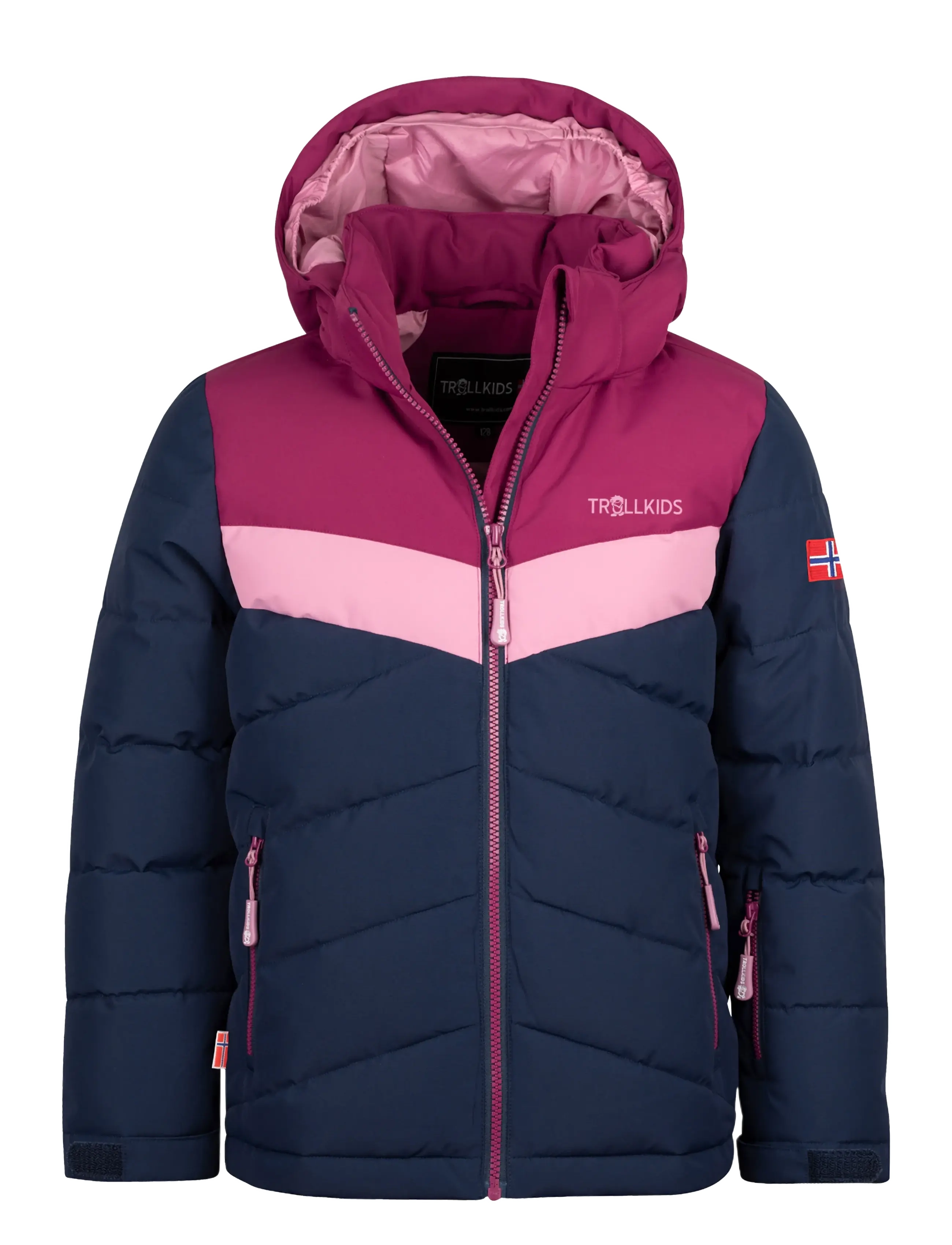 Troll Kids Girls Gryllefjord Jacket - Jackets - NAVY/PLUM/MAUVE / navy