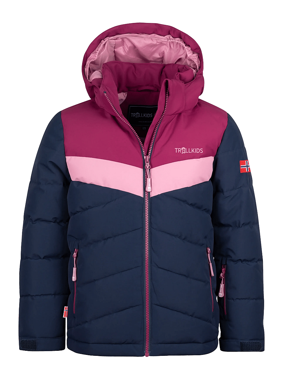 TrollKids - Girls Gryllefjord Jacket - navy/plum/mauve - 1