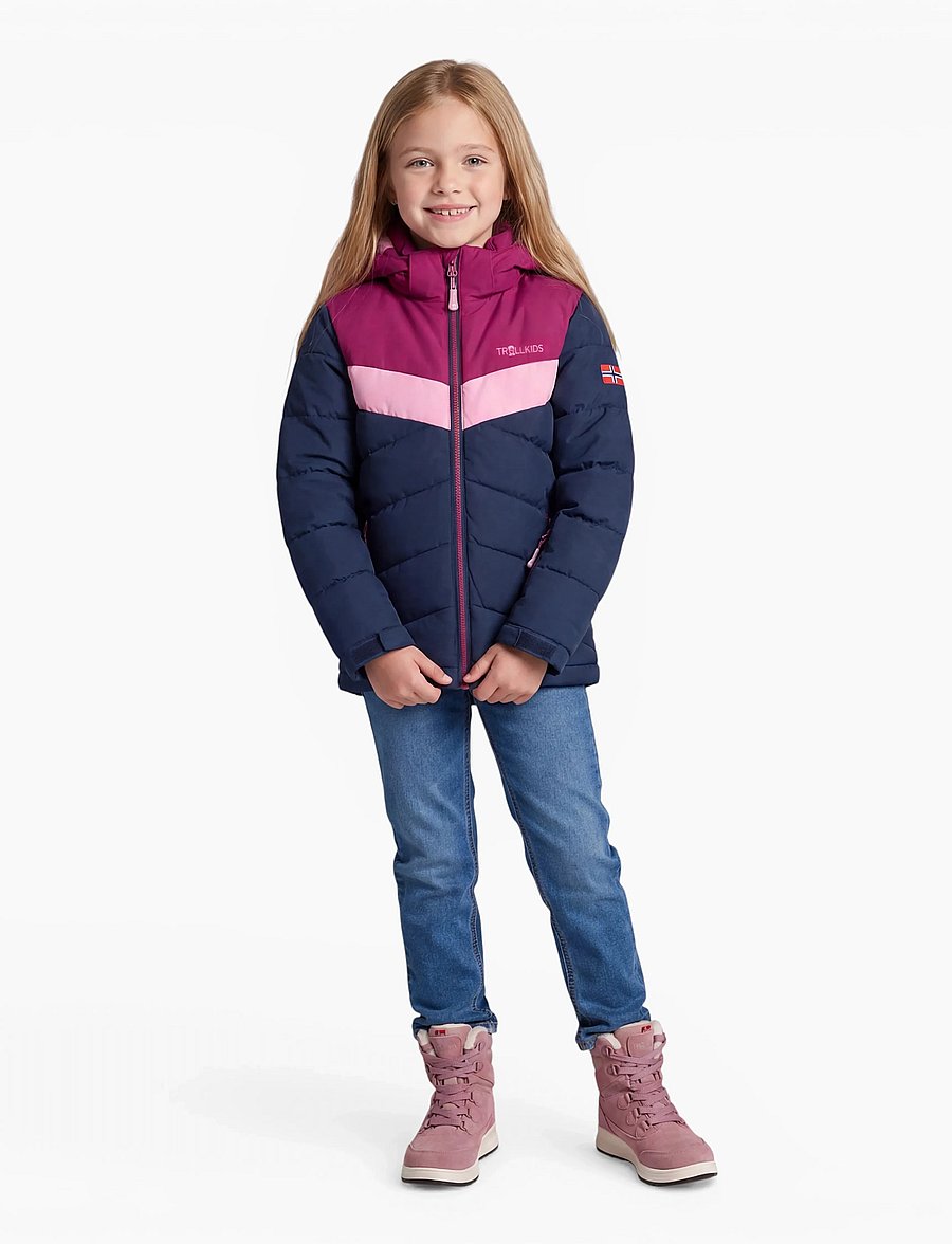 TrollKids - Girls Gryllefjord Jacket - navy/plum/mauve - 0