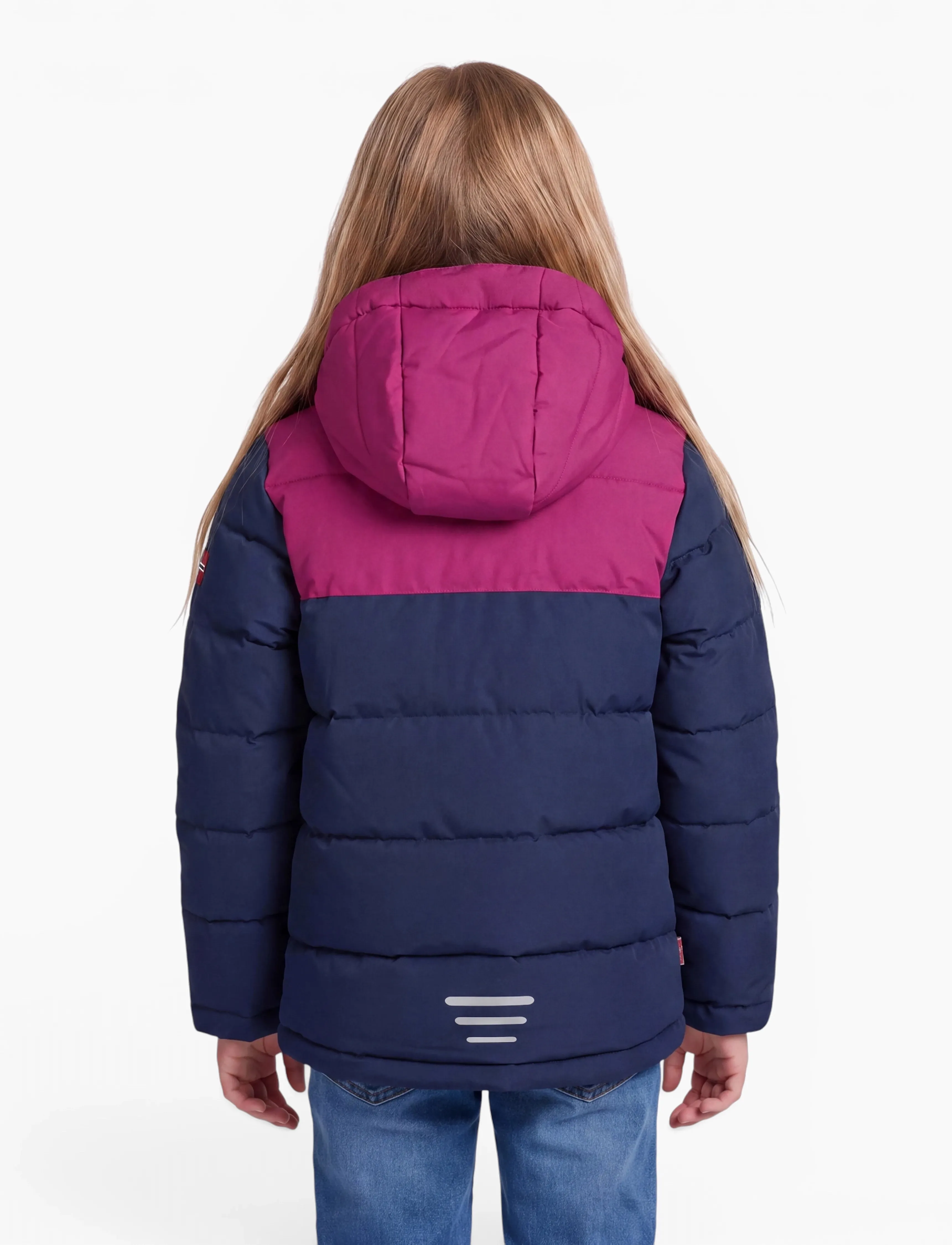 Troll Kids - Girls Gryllefjord Jacket - navy/plum/mauve - 5