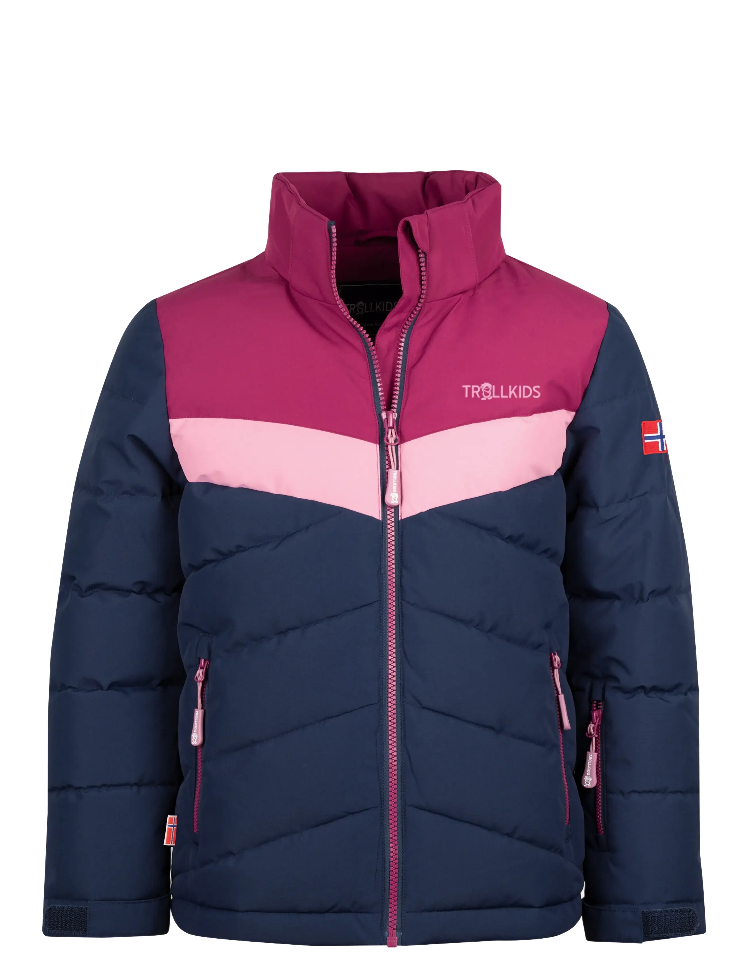 Troll Kids - Girls Gryllefjord Jacket - navy/plum/mauve - 3