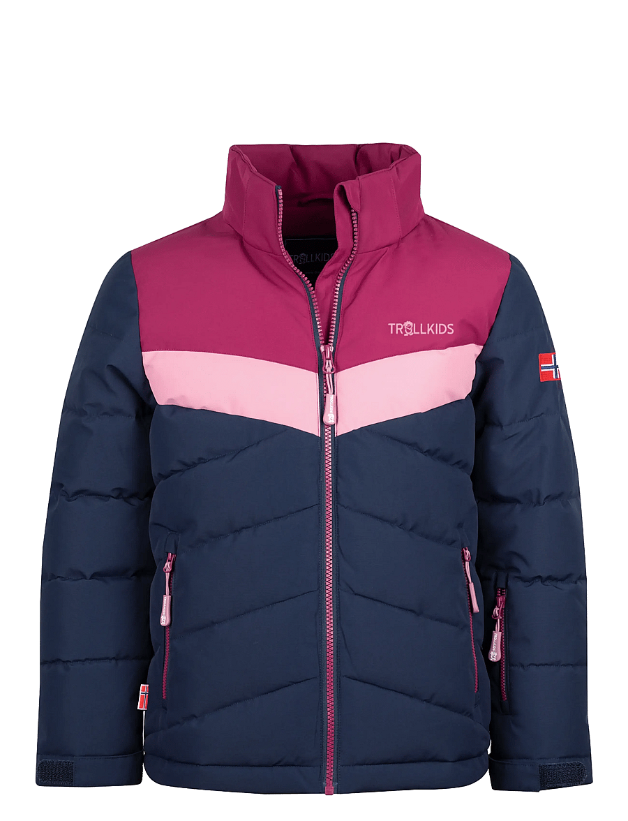 TrollKids - Girls Gryllefjord Jacket - navy/plum/mauve - 3