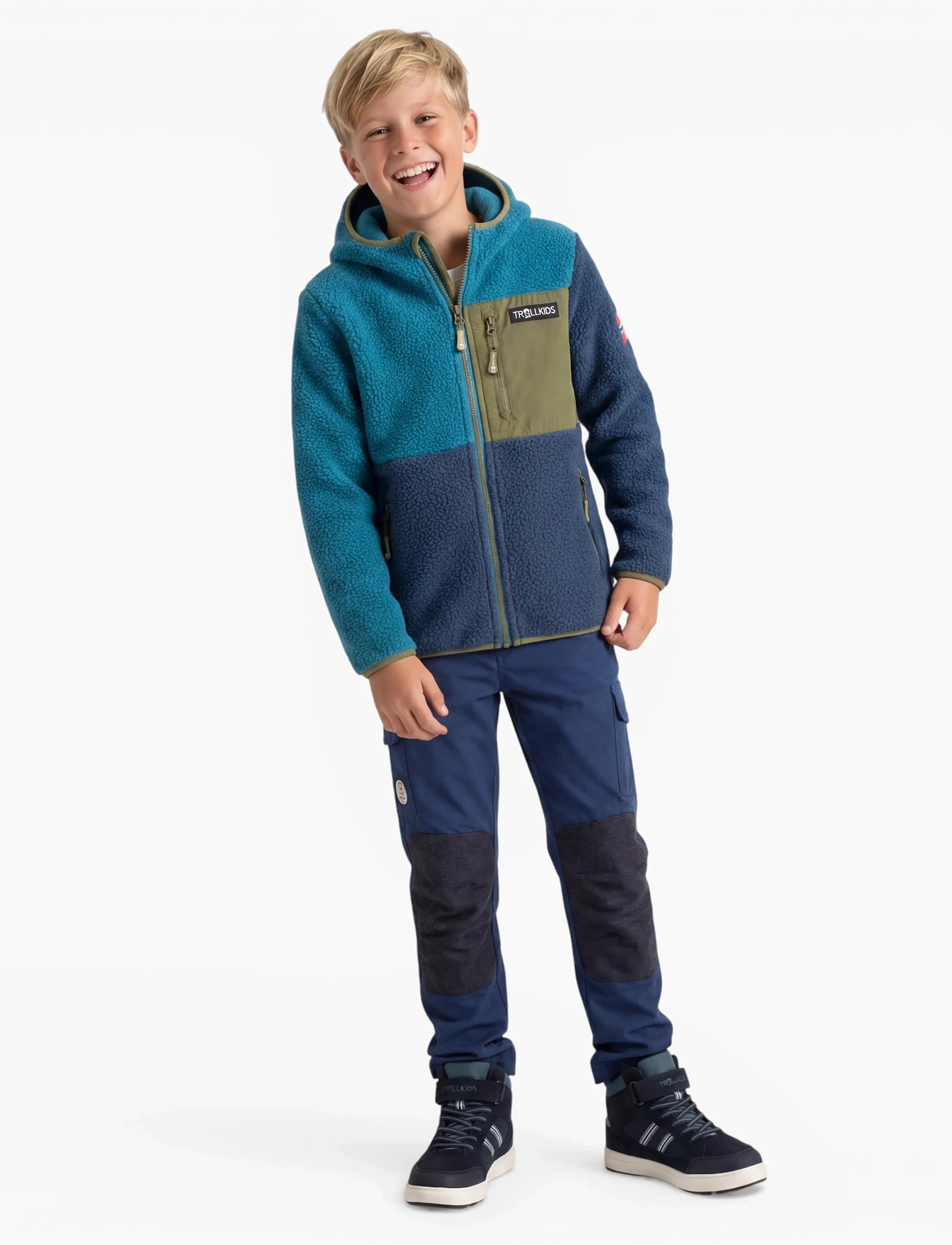 TrollKids - Kids Aurlandsfjord Jacket - dark marine/mystic blue/pine green - 0
