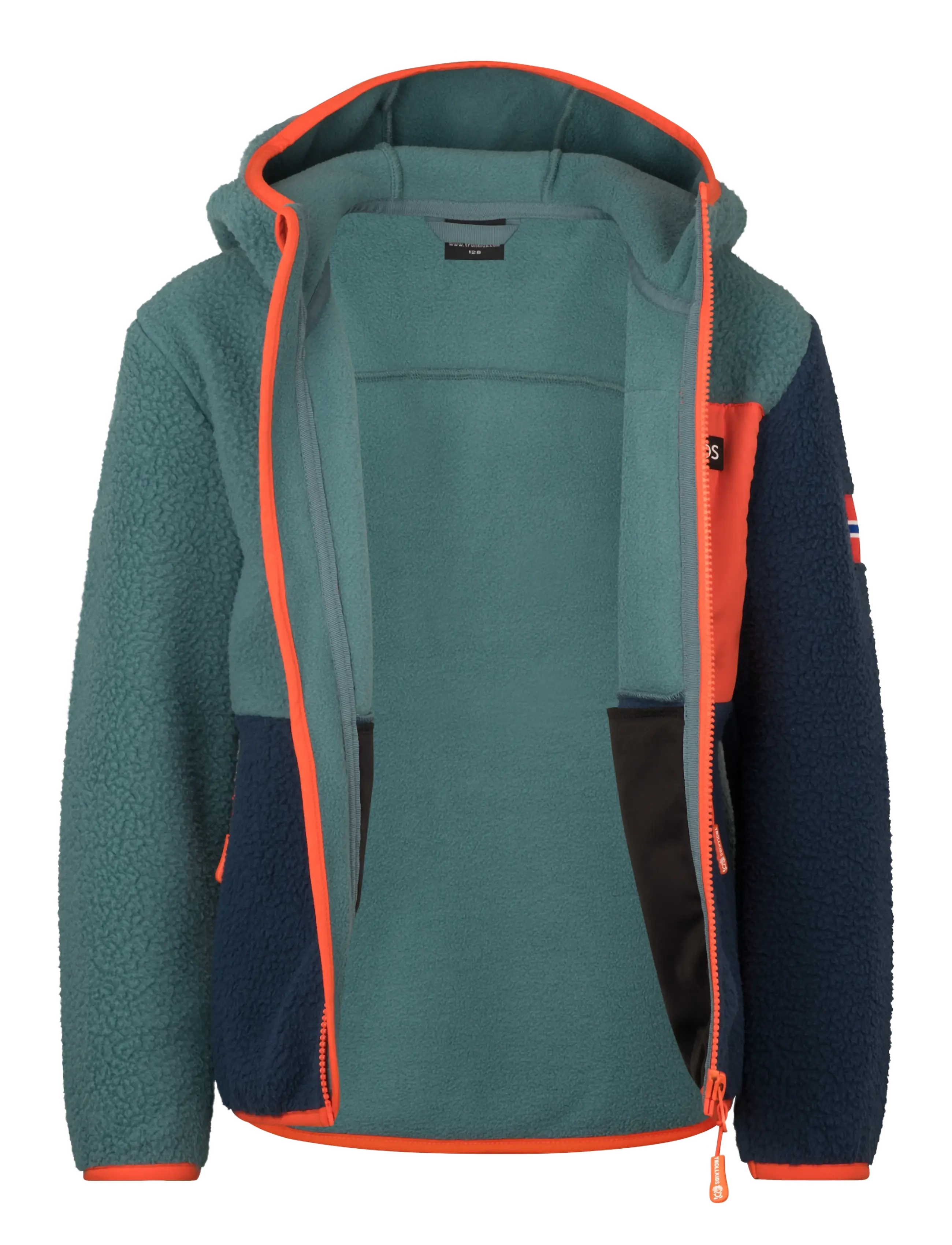 TrollKids - Kids Aurlandsfjord Jacket - stormy blue/mystic blue/flame orange - 2
