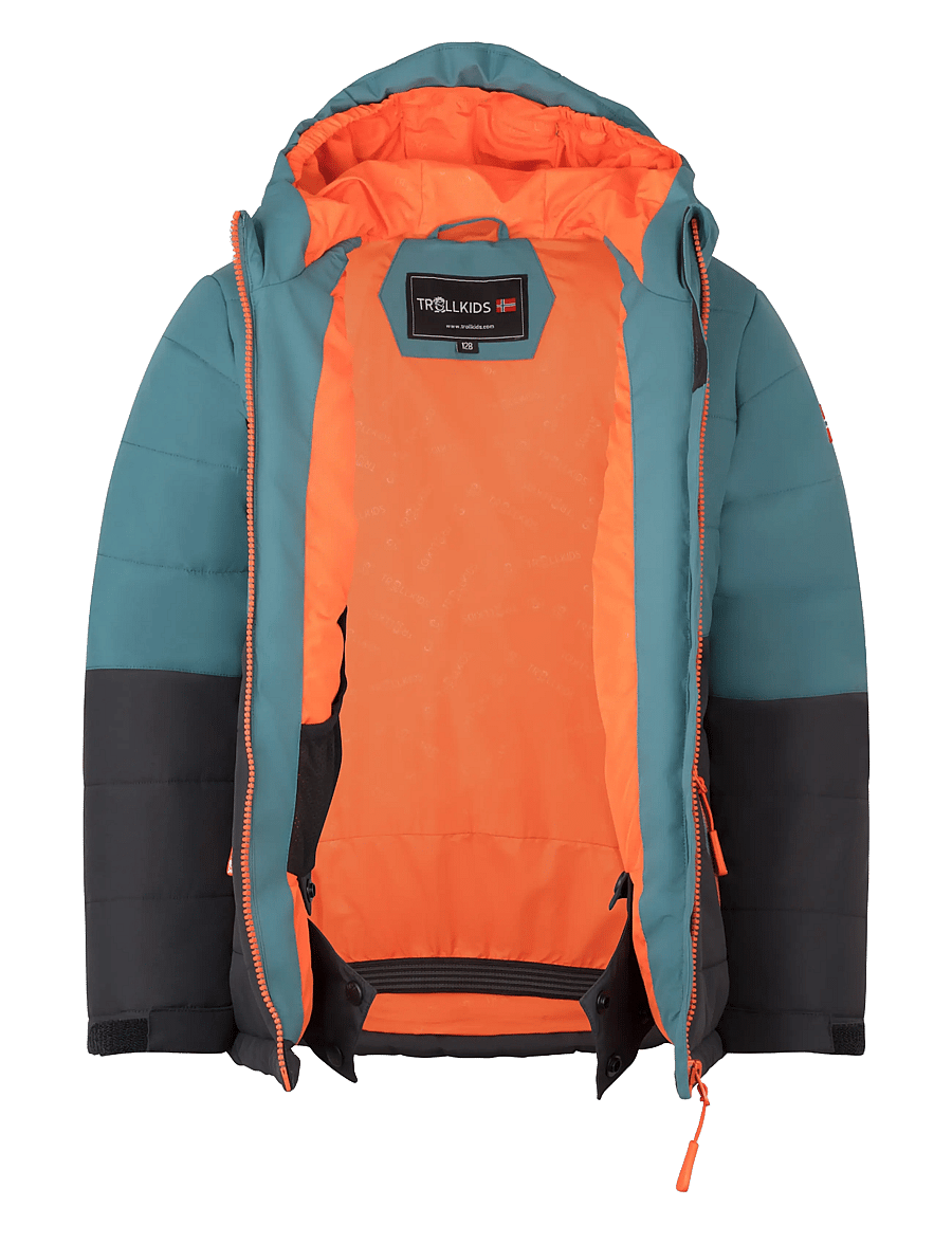 TrollKids - Kids Hemsedal Snow Jacket XT - stormy blue/black/flame orange - 2
