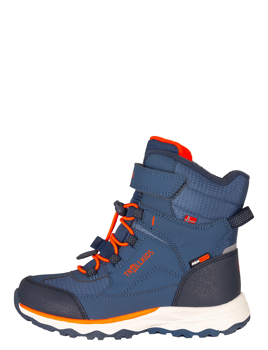 TrollKids - Kids Hafjell Winter Boots XT - nordic blue/mystic blue/flame orange - 0