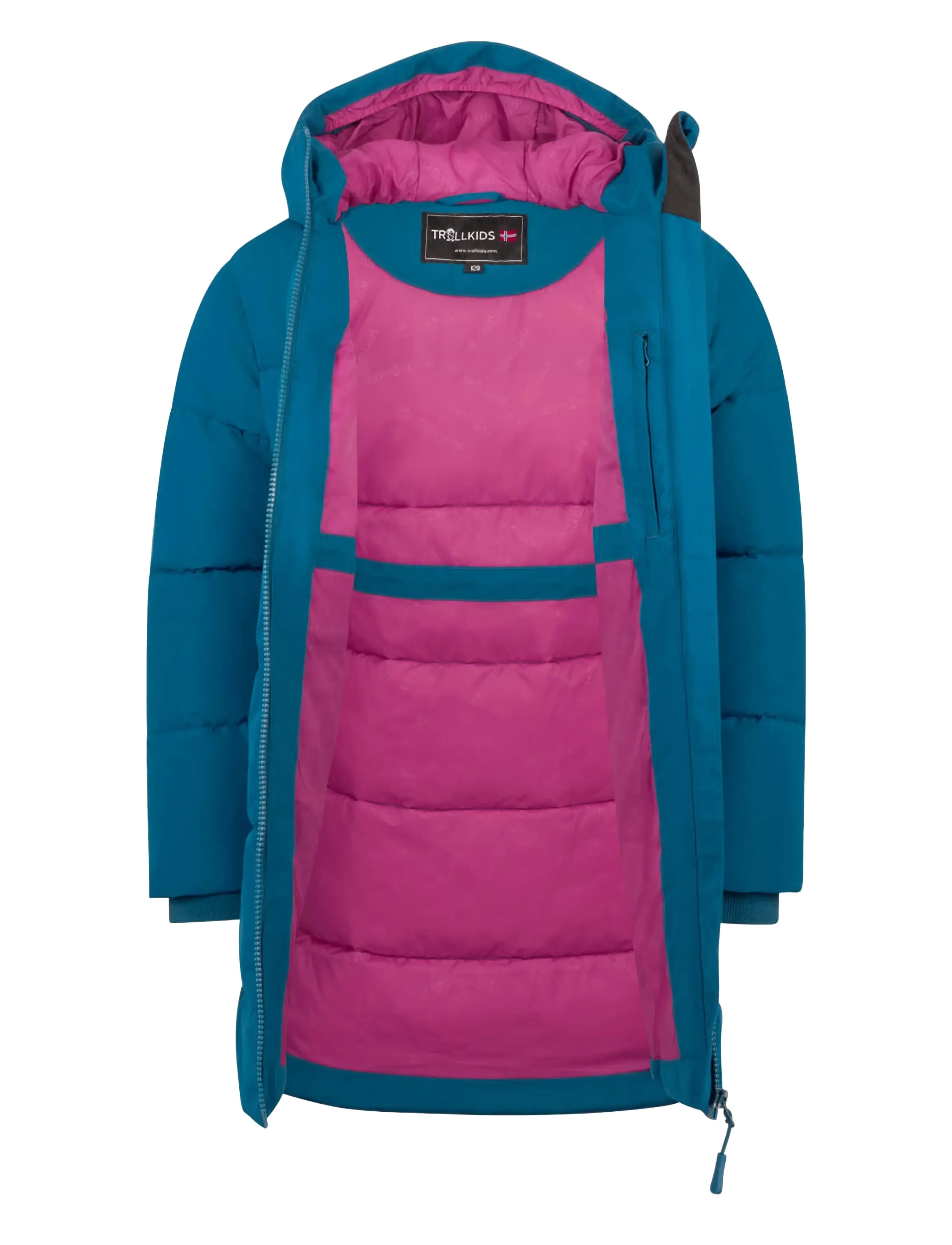 Troll Kids - Girls Aurland Coat XT - madeira blue/bright berry - 2