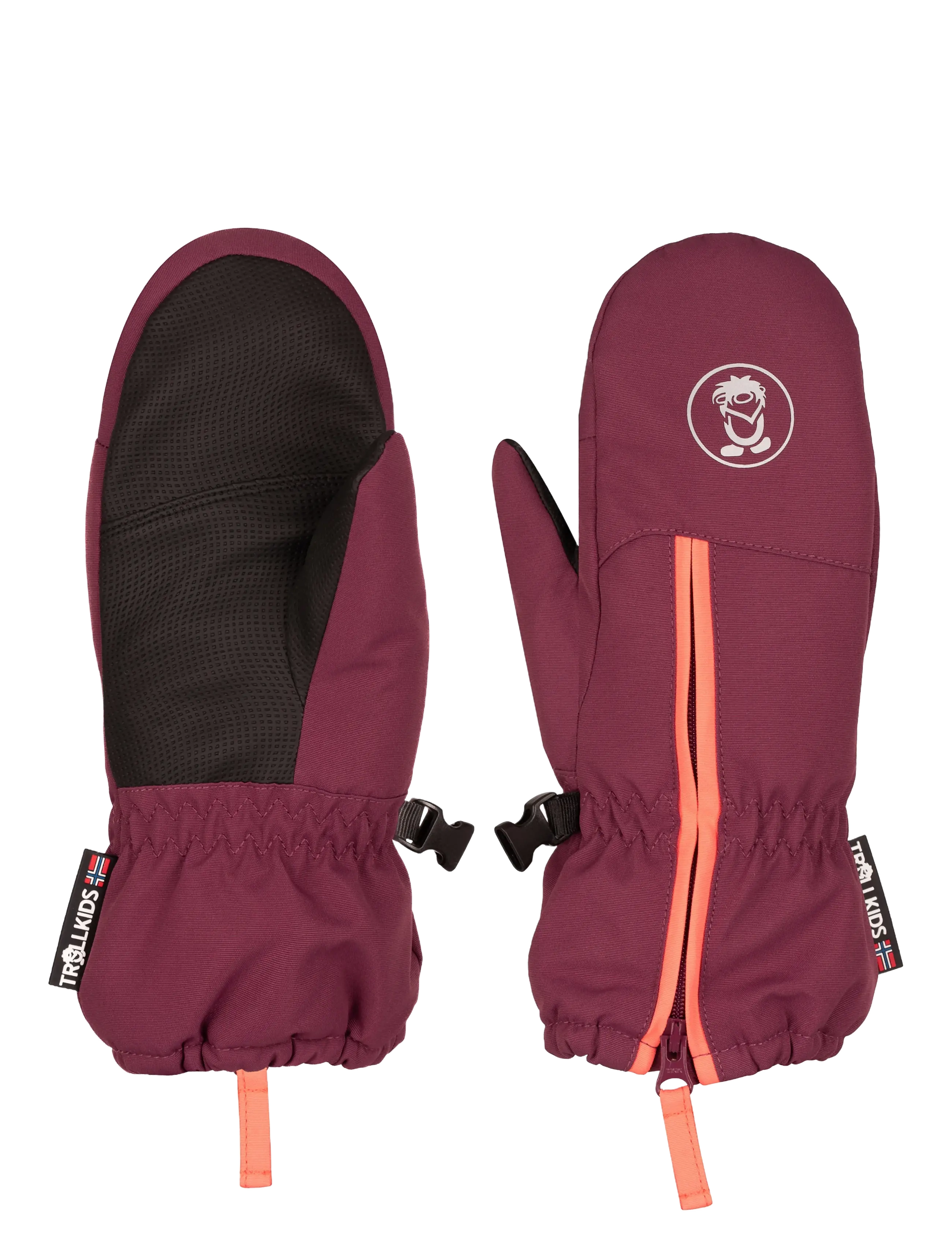 TrollKids Kids Troll Mitten - Troll Kids - DEEP RUBY/PINK SALMON / burgundy