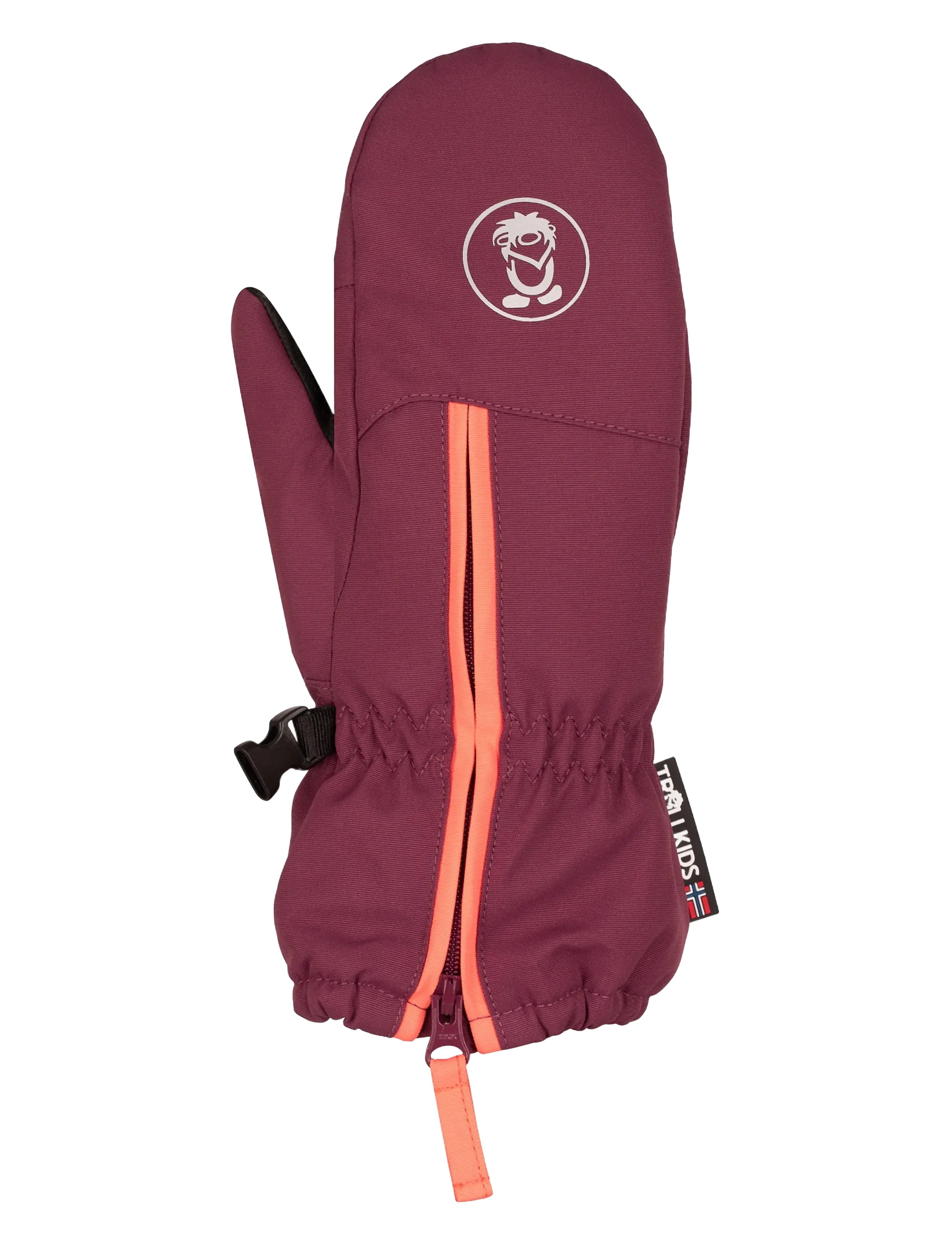 TrollKids - Kids Troll Mitten - deep ruby/pink salmon - 1