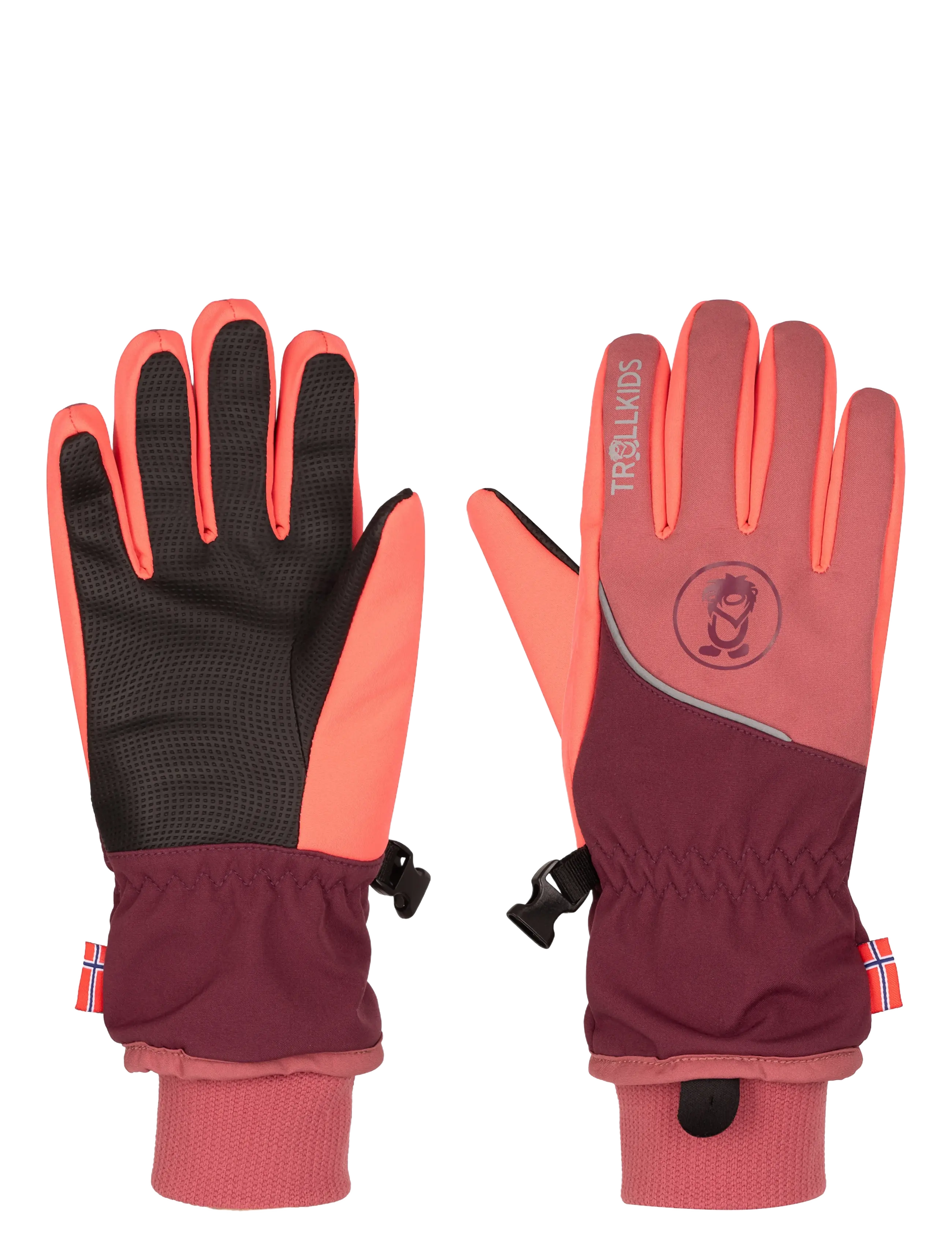TrollKids Kids Trolltunga Glove - Troll Kids - FROZEN BERRY/DEEP RUBY/PINK SALMON / coral