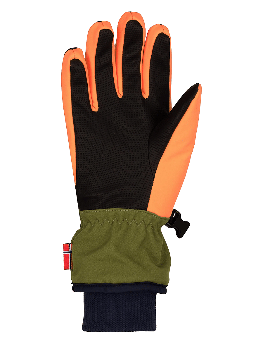 TrollKids - Kids Trolltunga Glove - spruce green/black/vivid orange - 2