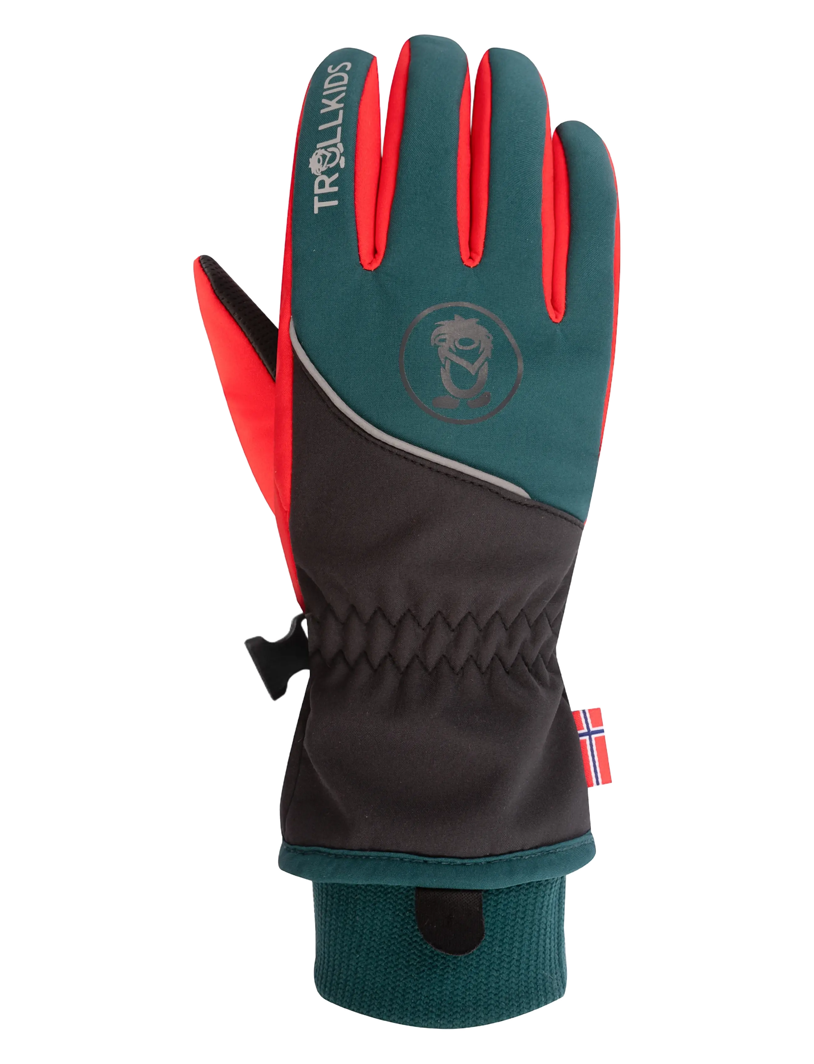 TrollKids - Kids Trolltunga Glove - chili red/midnight petrol/black - 1