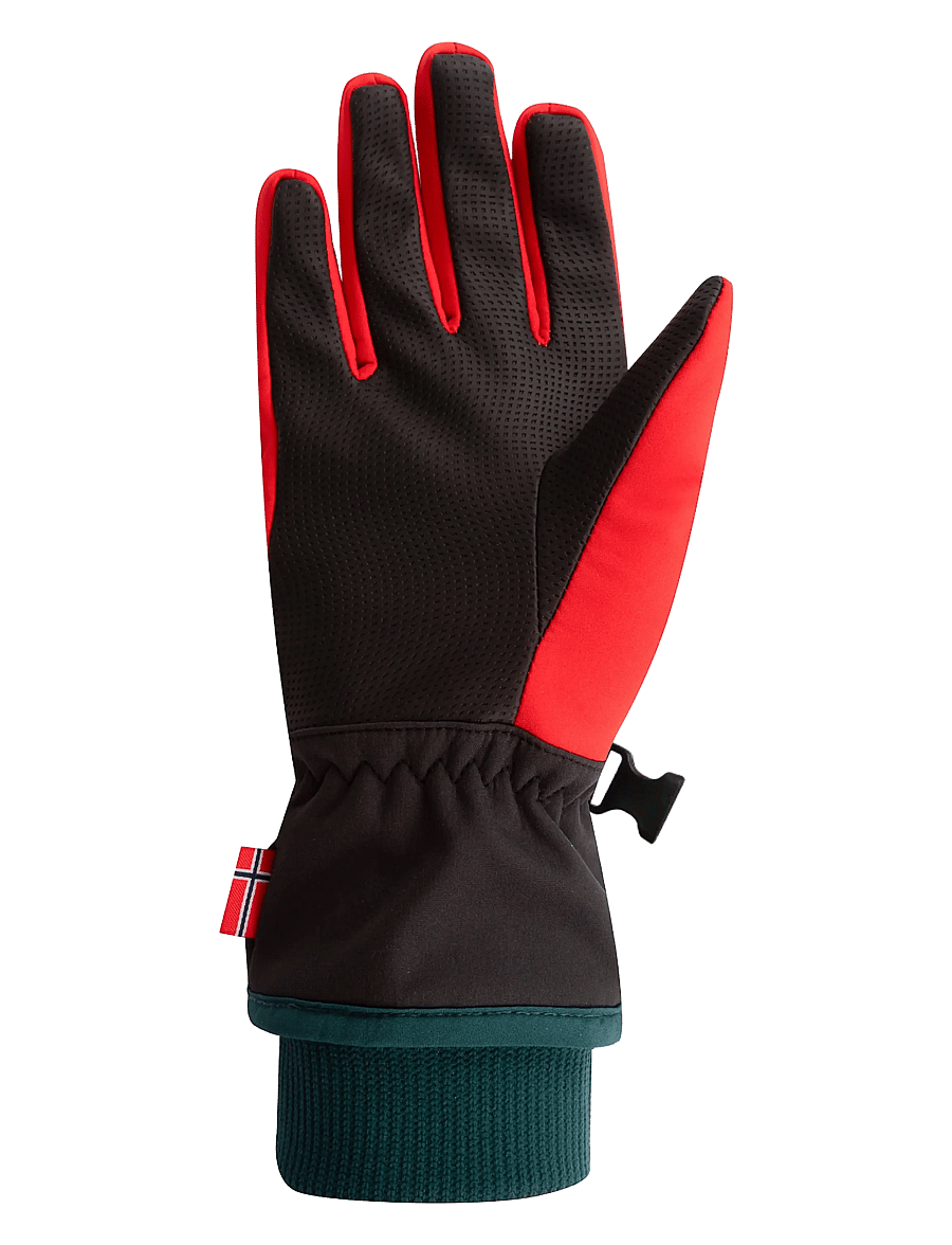 TrollKids - Kids Trolltunga Glove - chili red/midnight petrol/black - 2