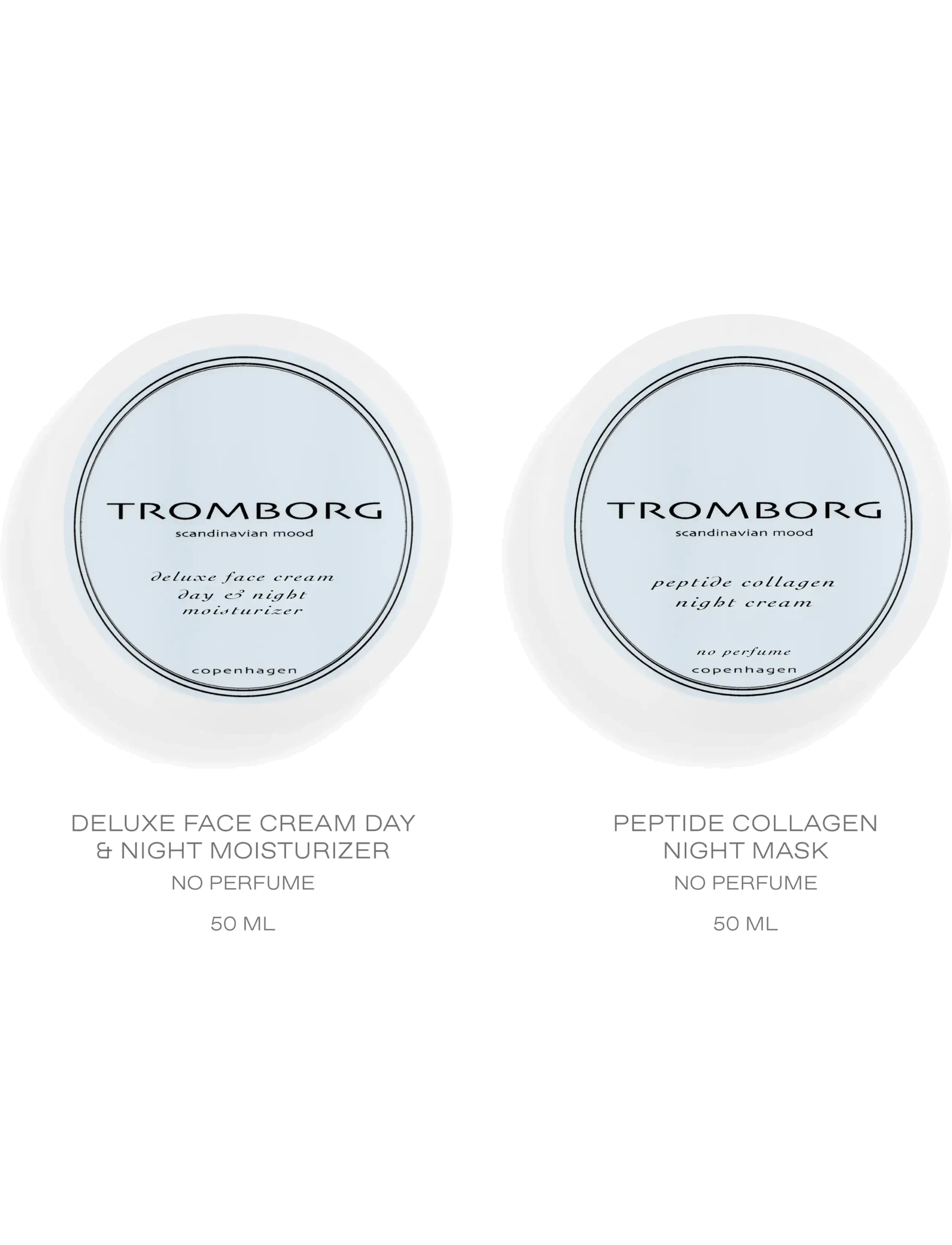 Tromborg - No Perfume Deluxe Face Cream & Peptide Cream Gaveæske 2026 - clear - 2