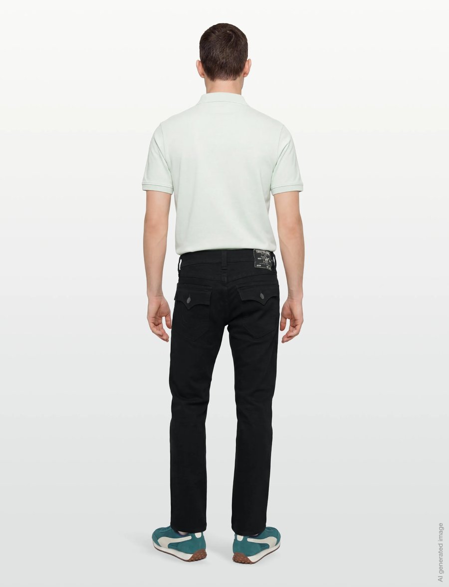 True Religion - RICKY FLAP SN 32 INSEAM - slim jeans - black - 4