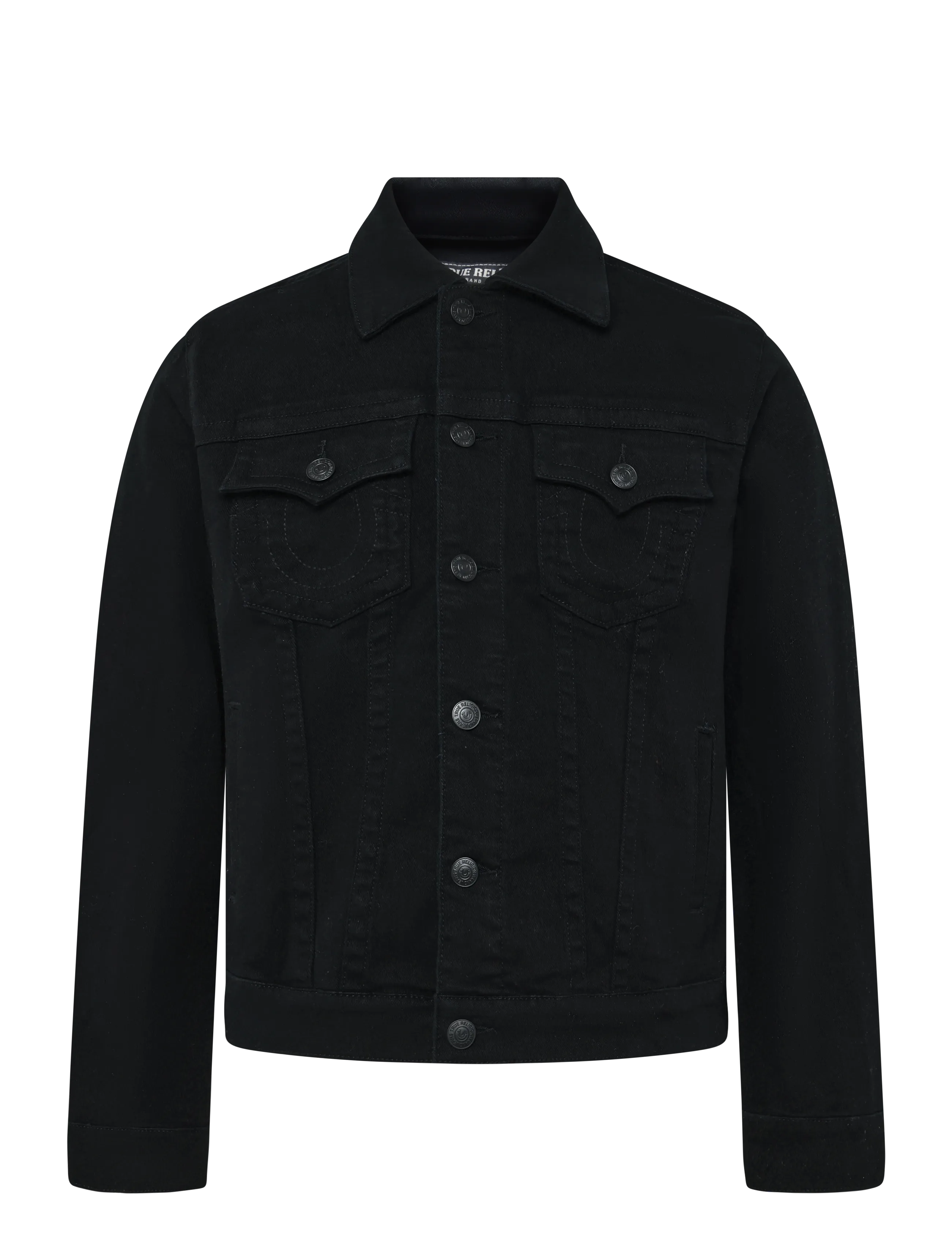 TRUE RELIGION Trucker Jacke Sn Schwarz - L - Herren