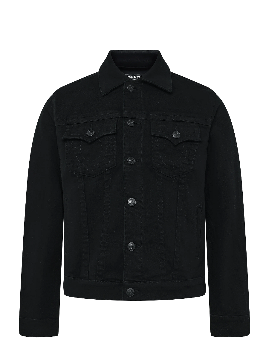 True Religion - TRUCKER JACKET SN - ungefütterte denimjacken - body rinse black - 0