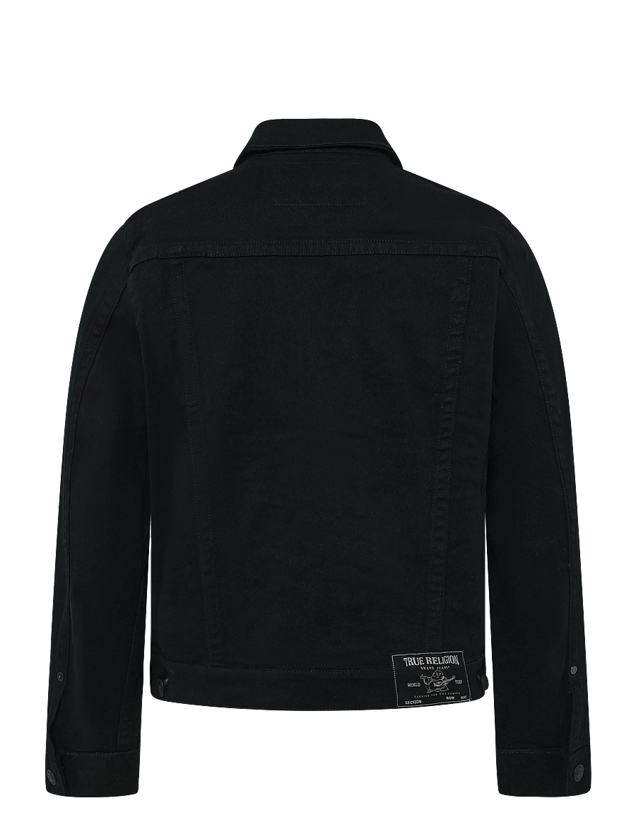 True Religion - TRUCKER JACKET SN - ungefütterte denimjacken - body rinse black - 1