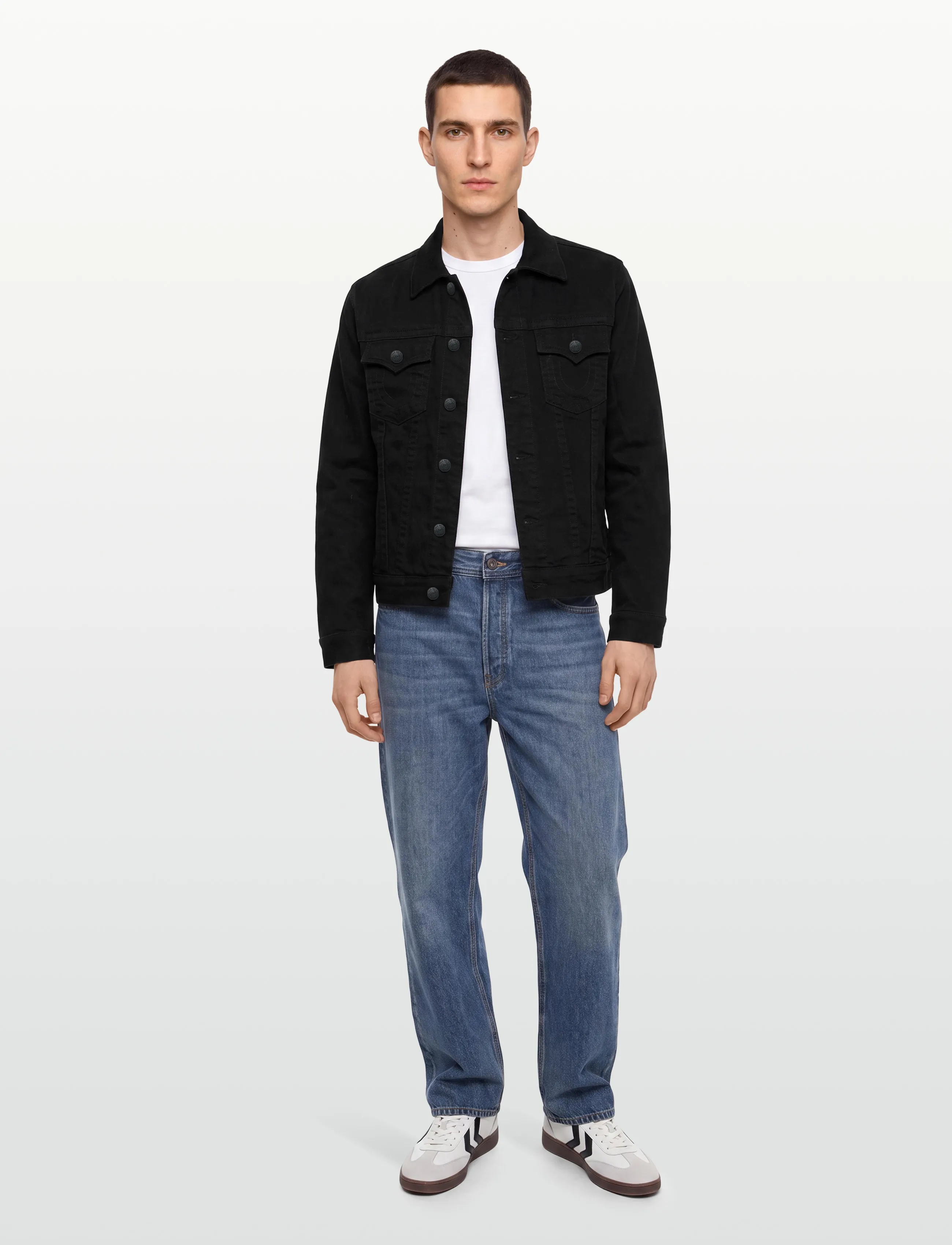 True Religion Trucker Jacket Sn, Mænd, Trucker Jakke, Sort, Str: XS