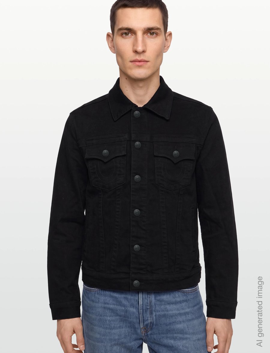 True Religion - TRUCKER JACKET SN - voodrita teksatagid - body rinse black - 3