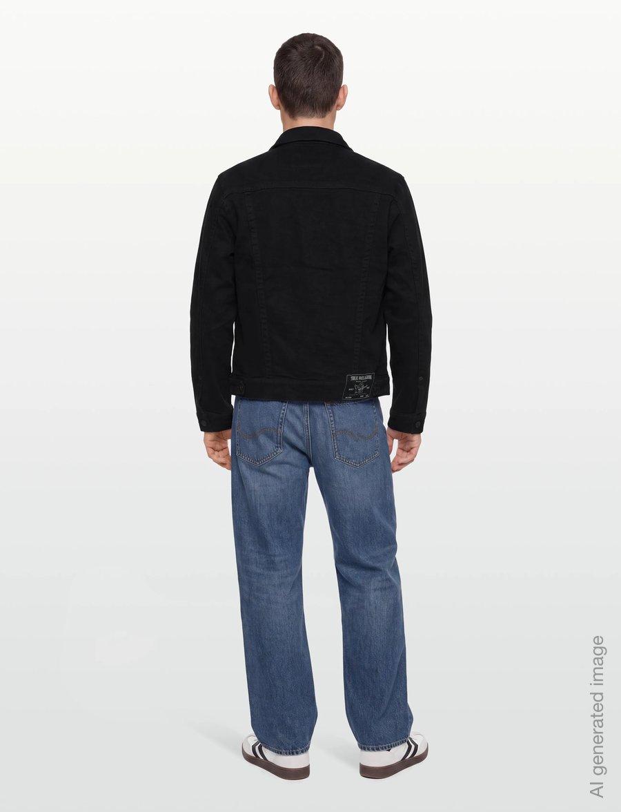 True Religion - TRUCKER JACKET SN - voodrita teksatagid - body rinse black - 4