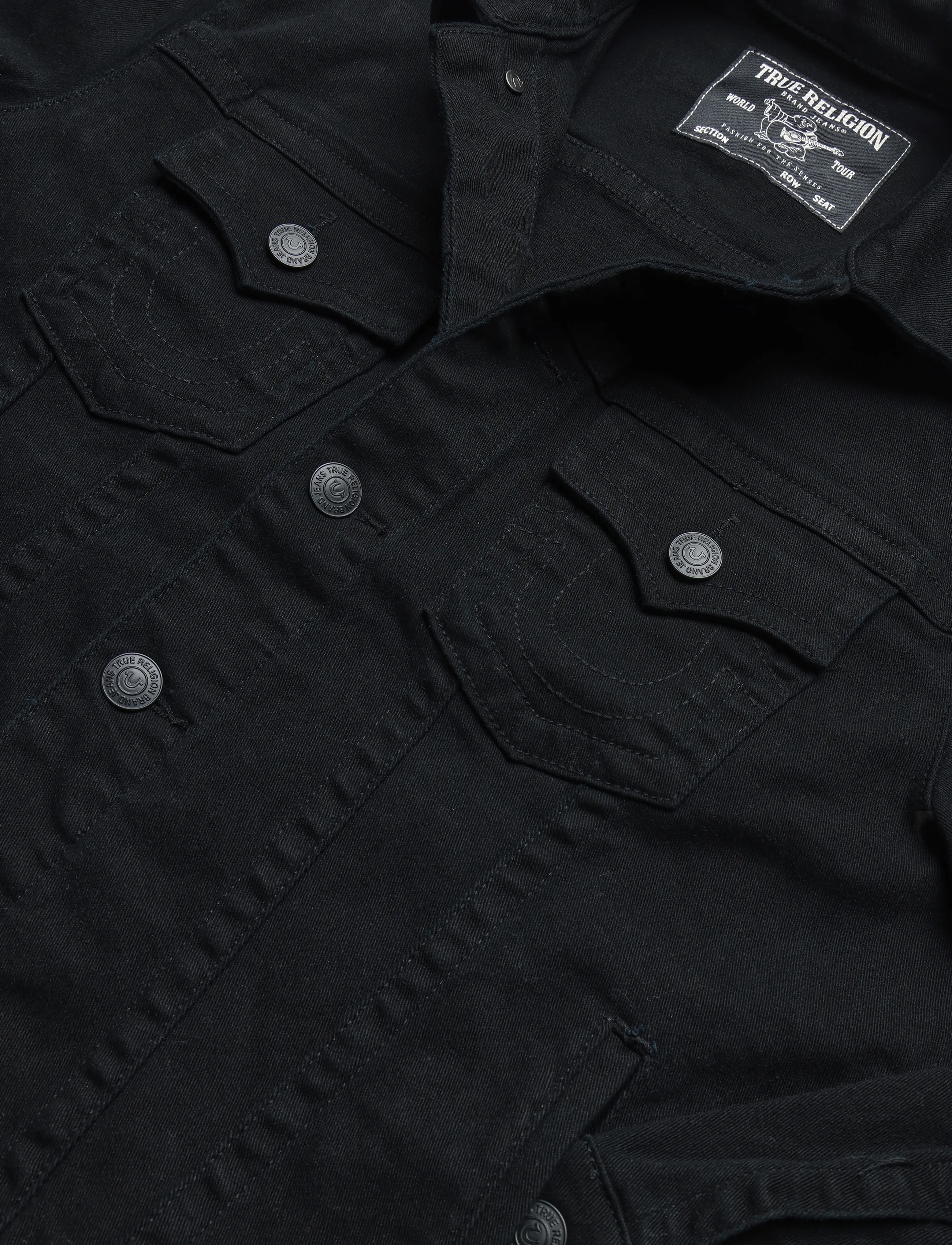 True Religion - TRUCKER JACKET SN - ungefütterte denimjacken - body rinse black - 2