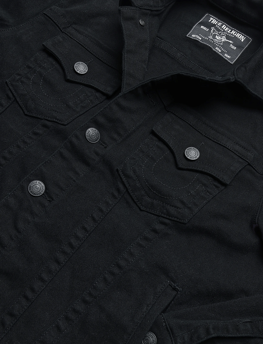 True Religion - TRUCKER JACKET SN - ungefütterte denimjacken - body rinse black - 2