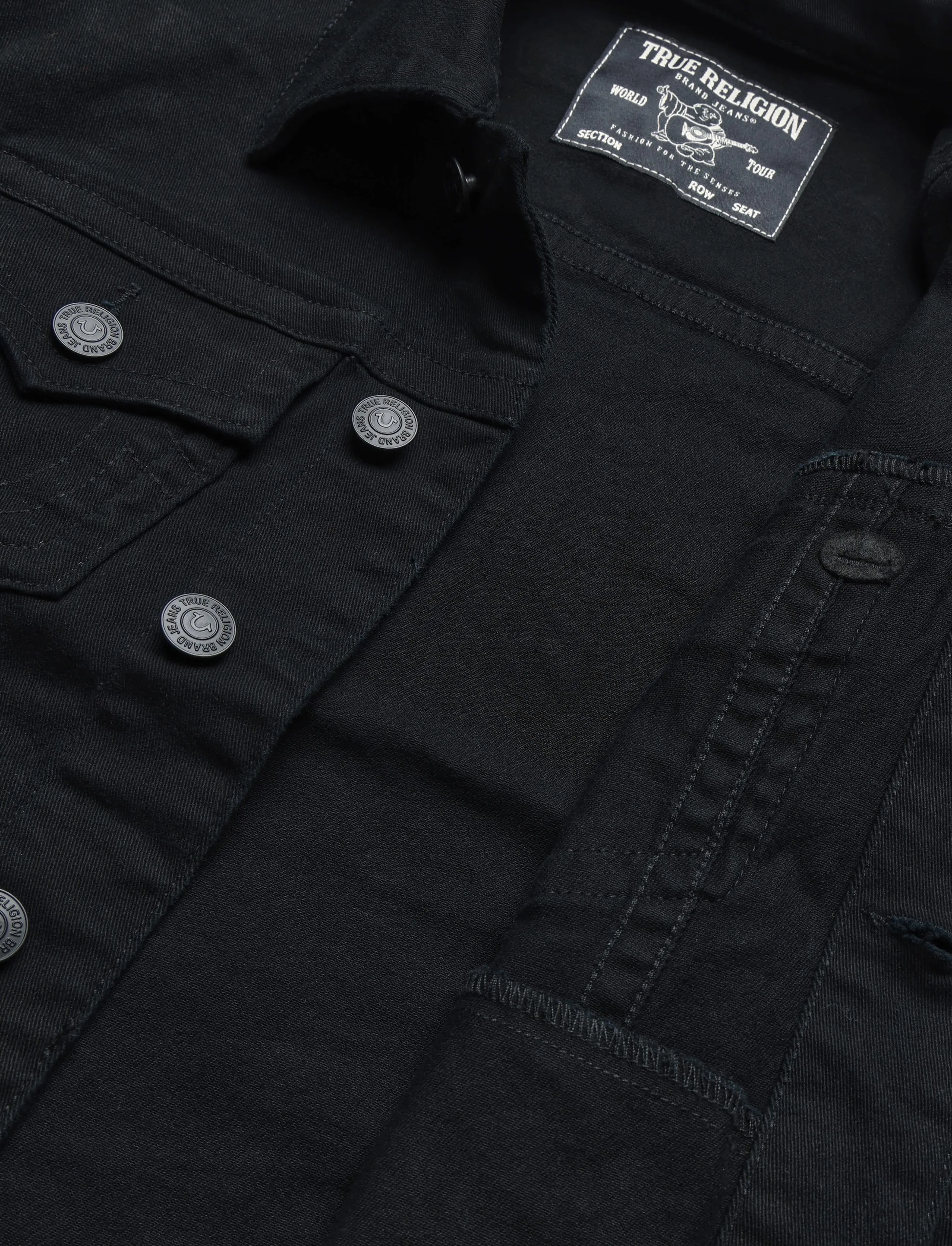 True Religion - TRUCKER JACKET SN - ungefütterte denimjacken - body rinse black - 4