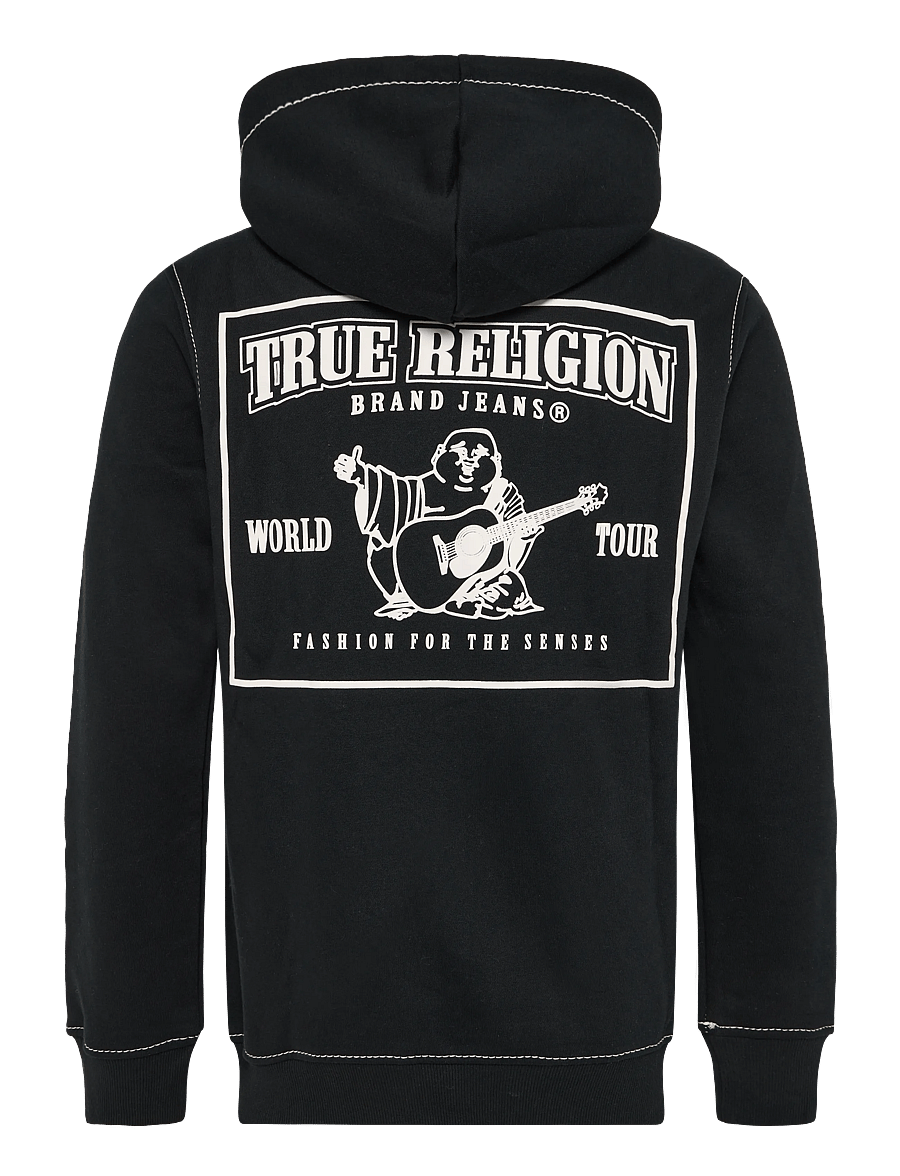 True Religion - BIG T ZIP UP HOODIE - kapuutsiga dressipluusid - black - 1