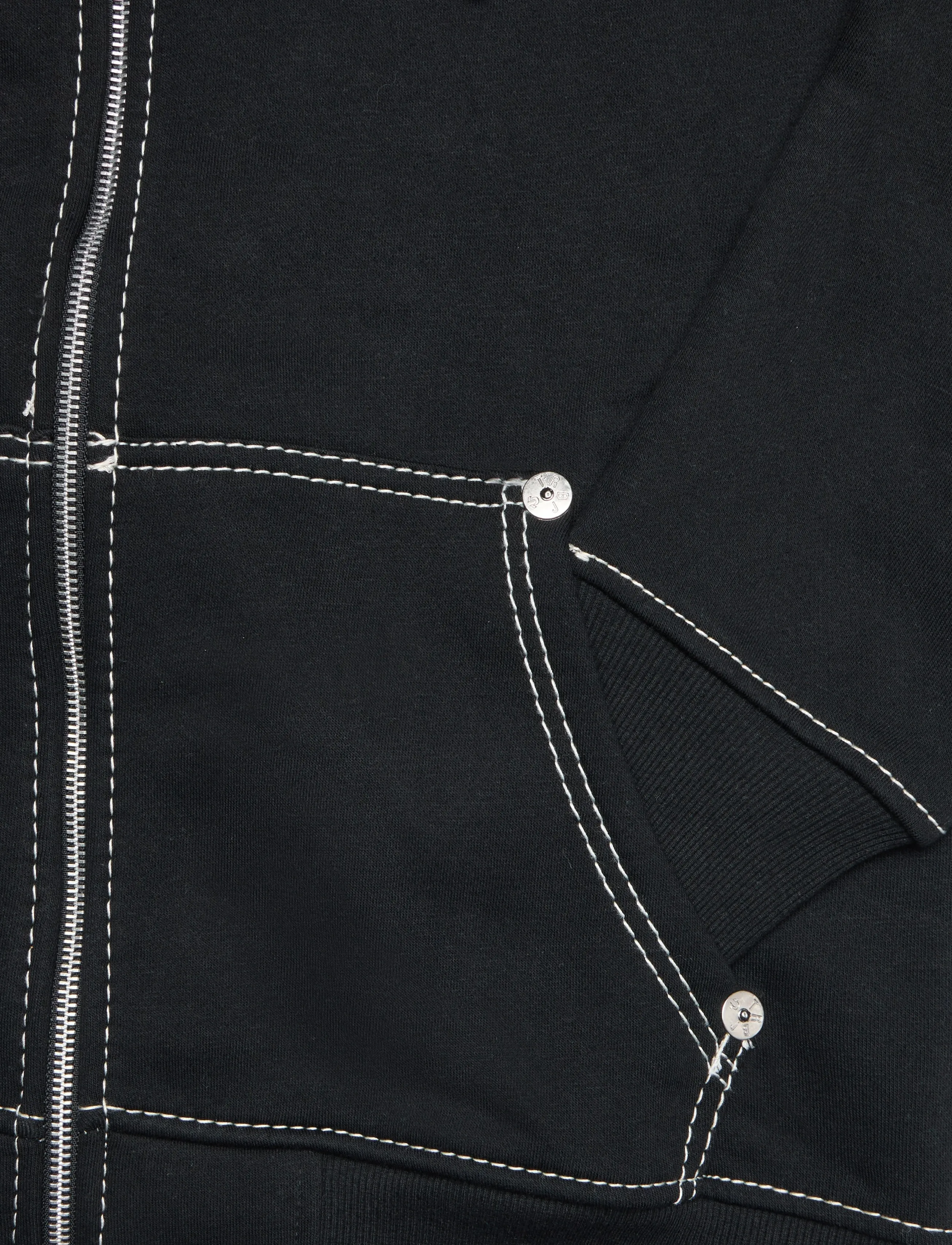 True Religion - BIG T ZIP UP HOODIE - black - 3