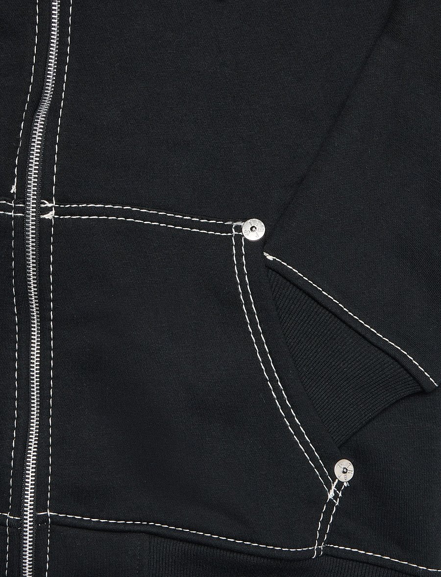True Religion - BIG T ZIP UP HOODIE - kapuutsiga dressipluusid - black - 3