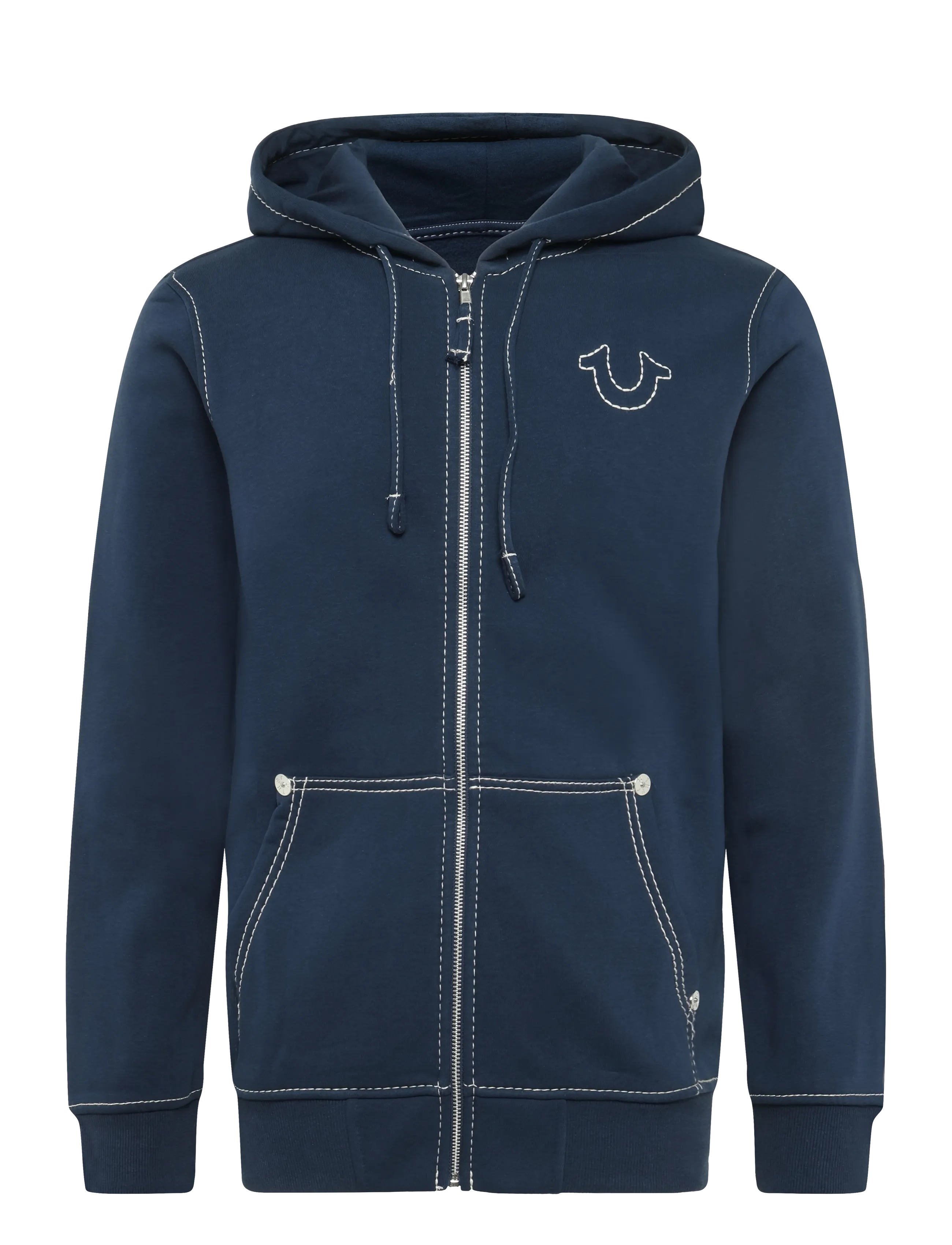 True Religion BIG T ZIP UP HOODIE - Dressipluusid - DRESS BLUE / blue