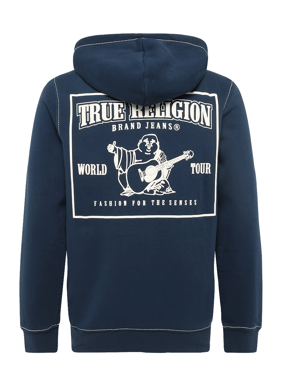 True Religion - BIG T ZIP UP HOODIE - hoodies - dress blue - 2