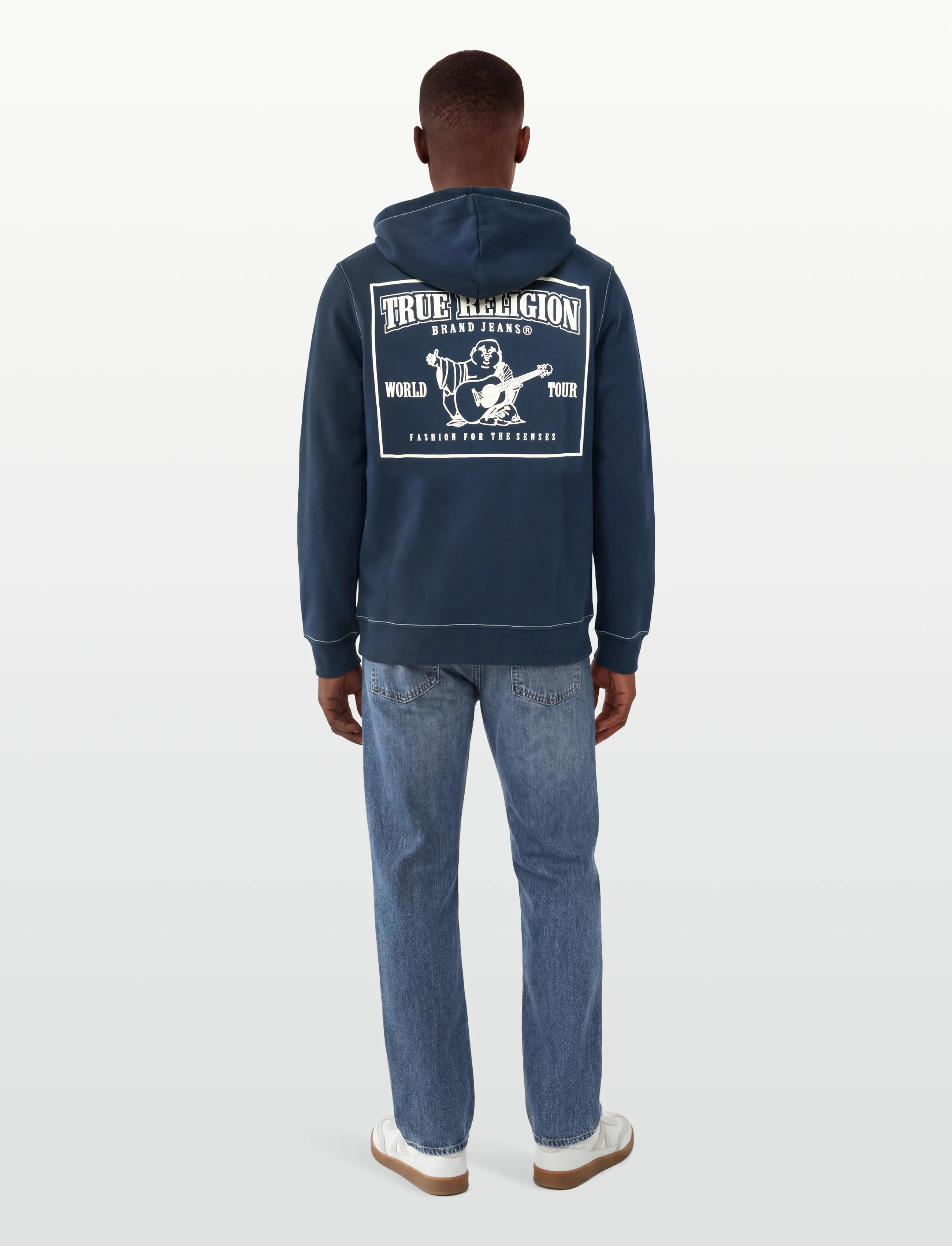 True Religion - BIG T ZIP UP HOODIE - hættetrøjer - dress blue - 3