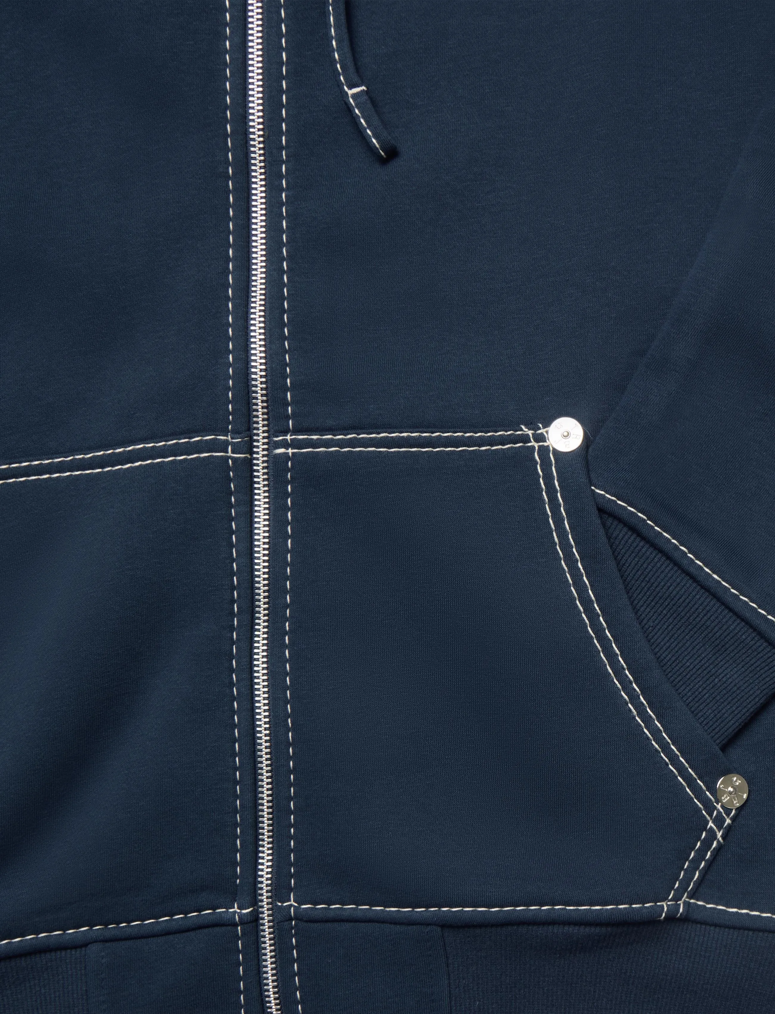 True Religion - BIG T ZIP UP HOODIE - kapuutsiga dressipluusid - dress blue - 2