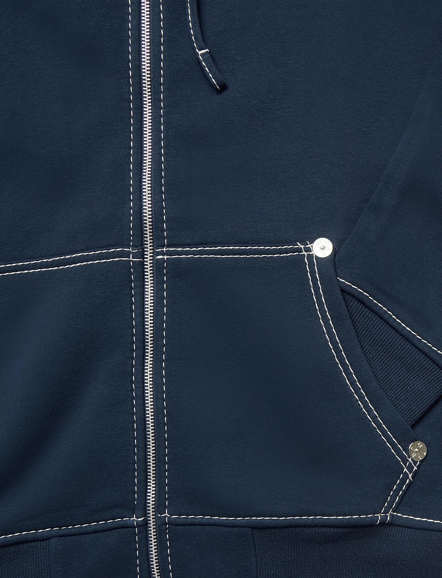 True Religion - BIG T ZIP UP HOODIE - kapuutsiga dressipluusid - dress blue - 2